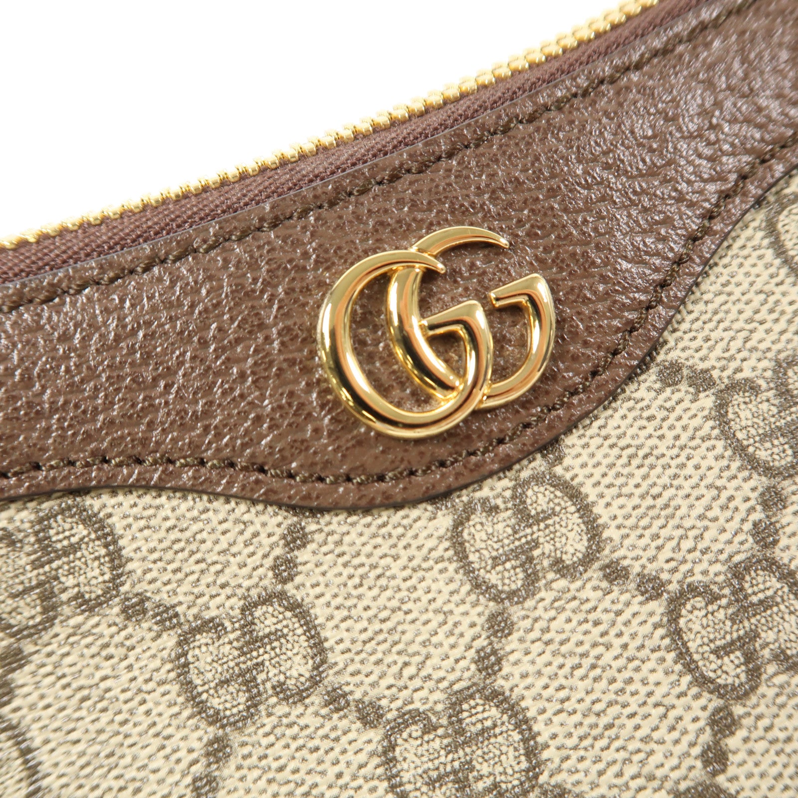 GUCCI GG GHW Ophidia Small 2 Way Shoulder Bag 735132 Coated Canvas Brown