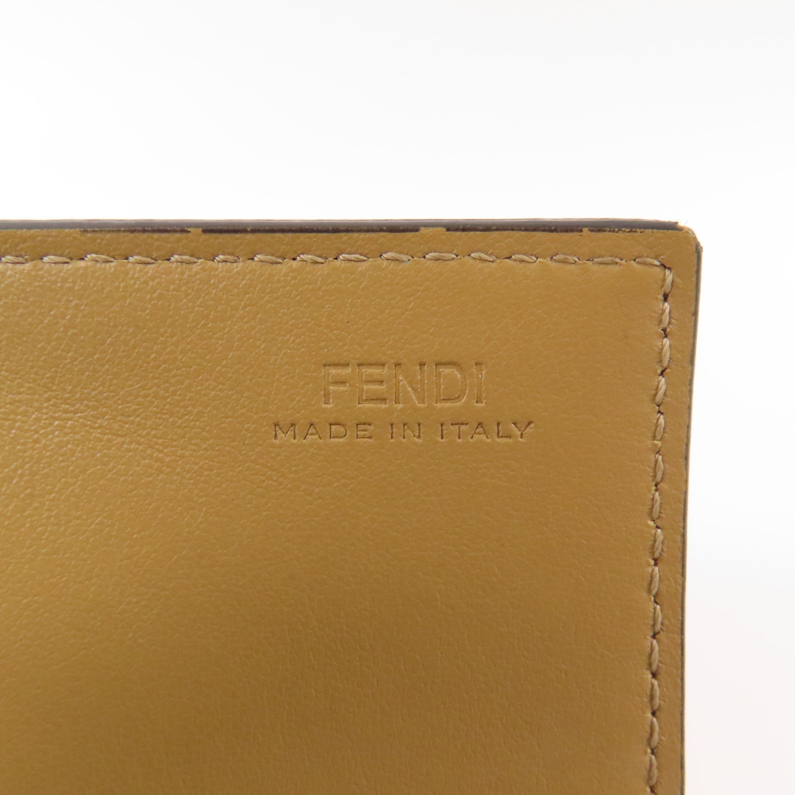 FENDI 【激減優惠】牛皮皮革Long Wallet金扣長錢包