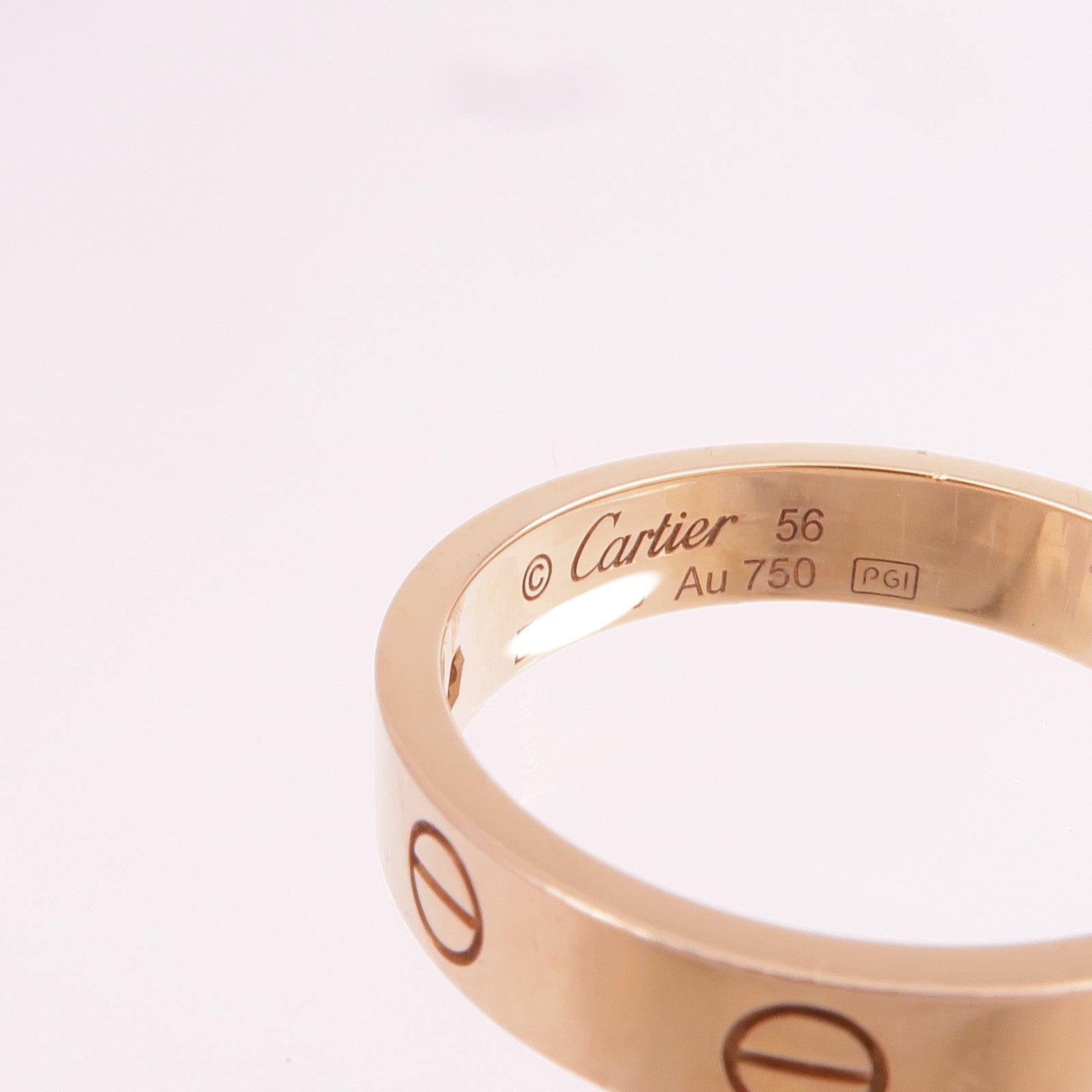 CARTIER 18K玫瑰金Love Ring鑽石戒指Cartier#56/US#7.5