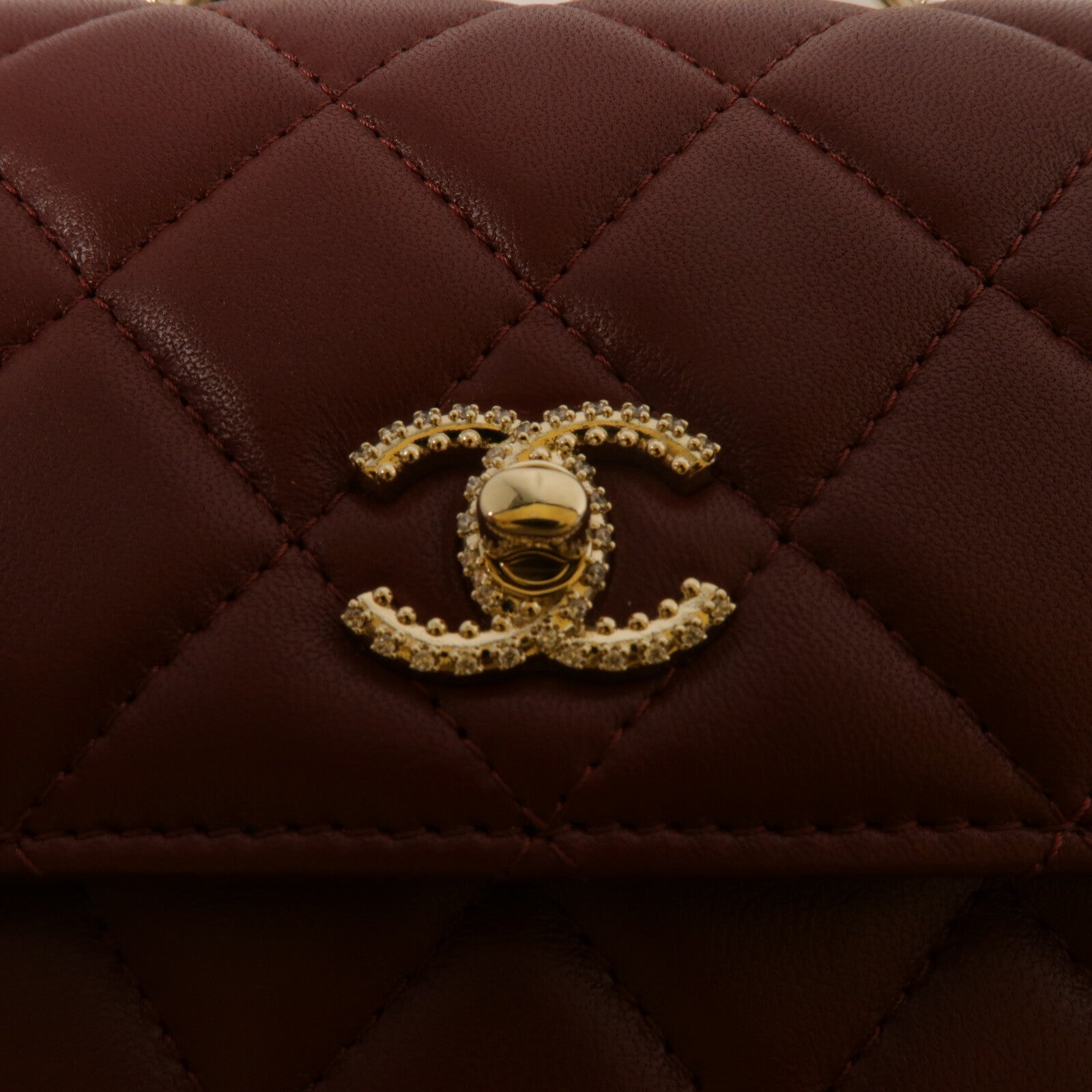 CHANEL 羊皮皮革Wallet On Chain With Top Handle鏈帶手挽肩背兩用袋