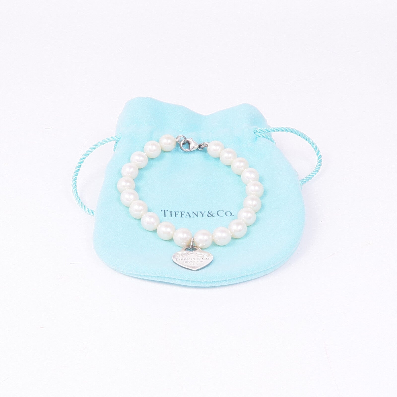 TIFFANY＆CO 925純銀Pearl Bracelet珍珠手鏈