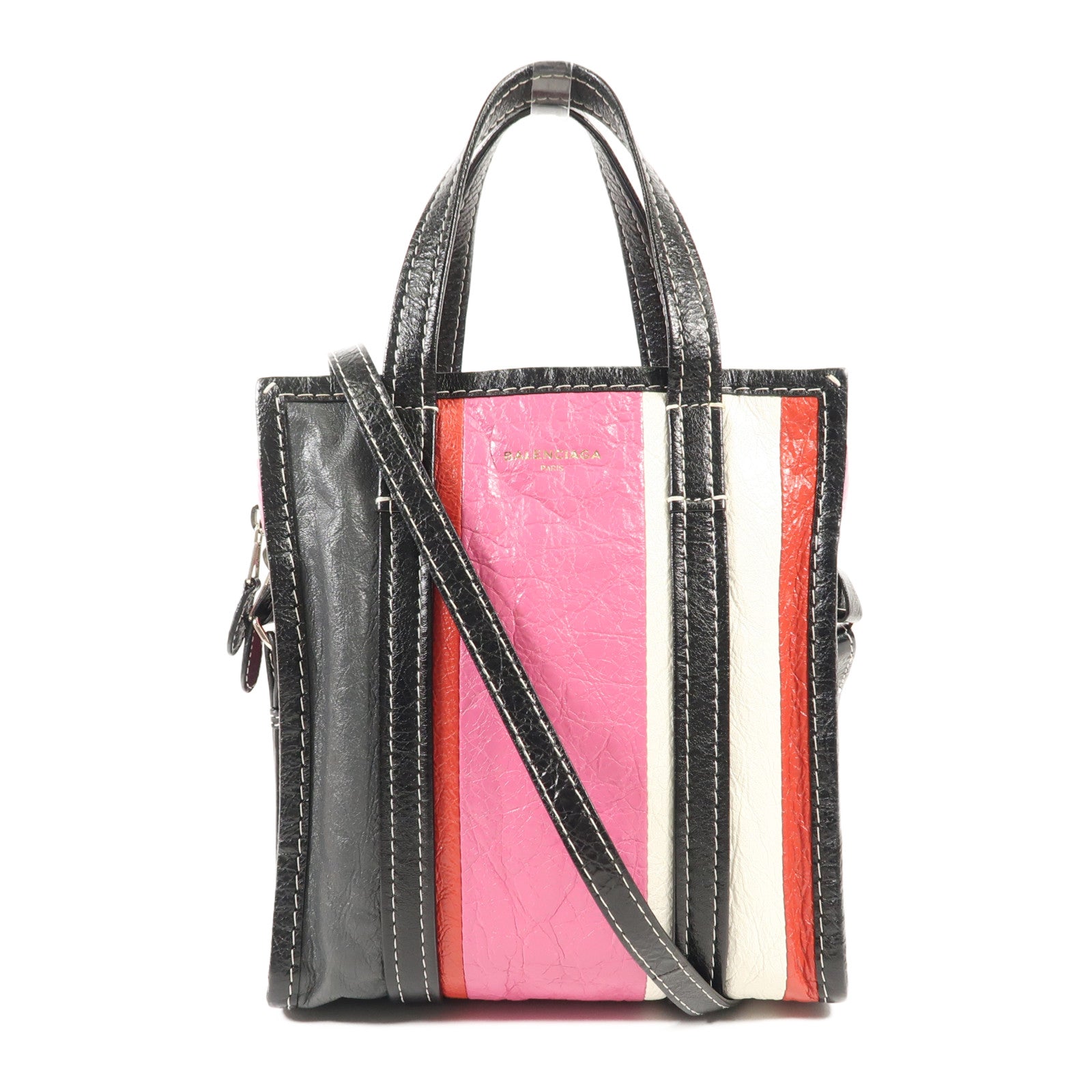 BALENCIAGA 牛皮皮革Bazzaar銀扣手挽肩背兩用袋