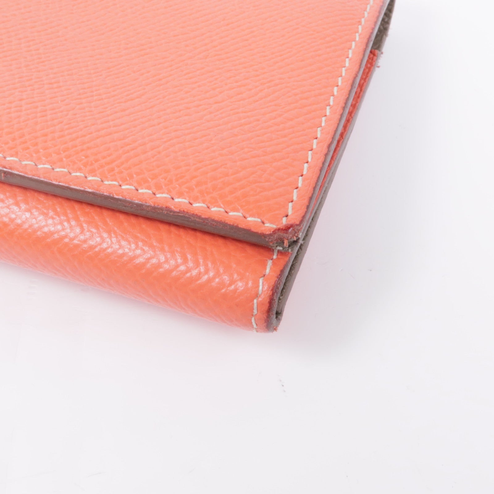HERMES Epsom皮革Bearn Tri-fold Long Wallet銀扣長錢包