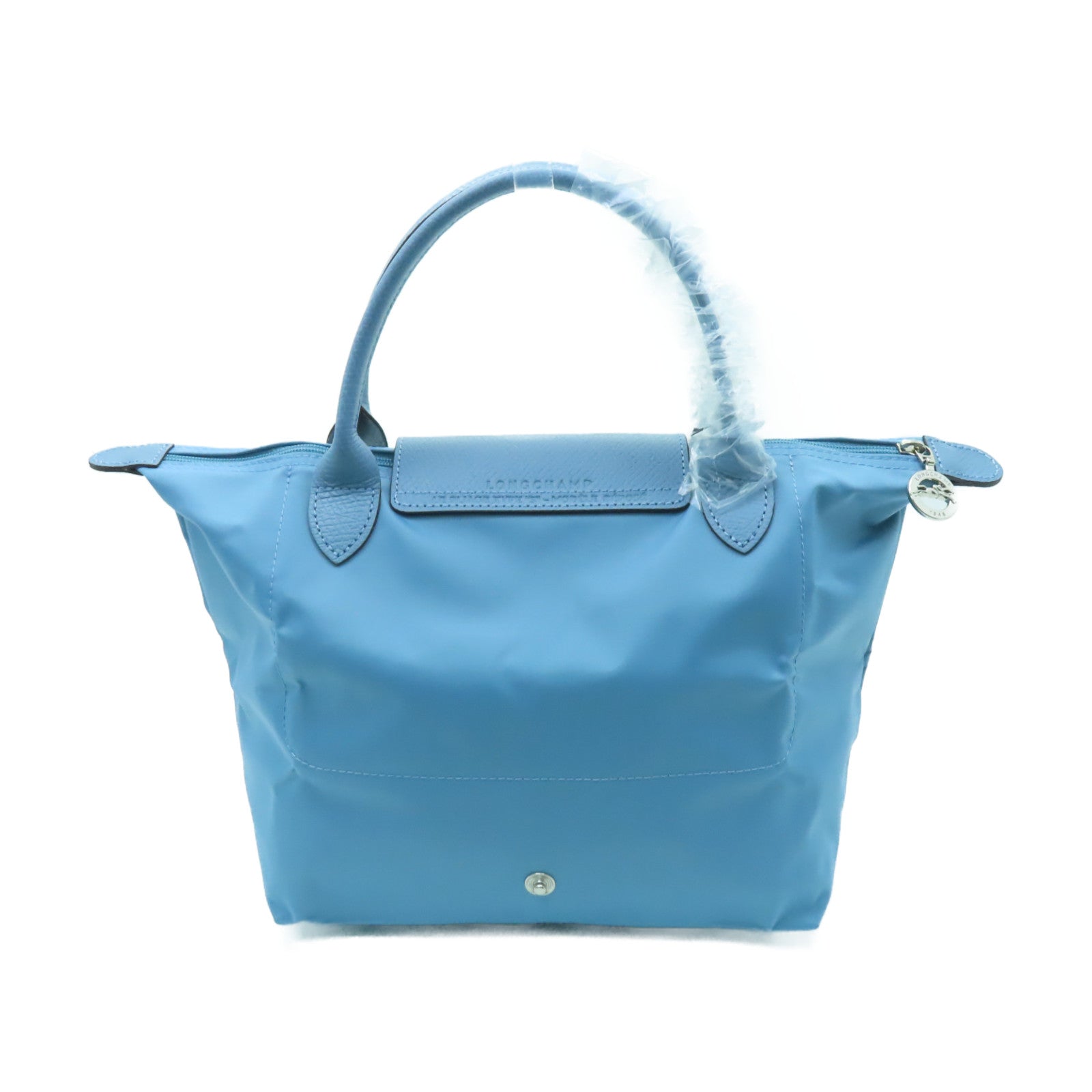 Longchamp 【激減優惠】尼龍Handbag銀扣手挽袋藍色