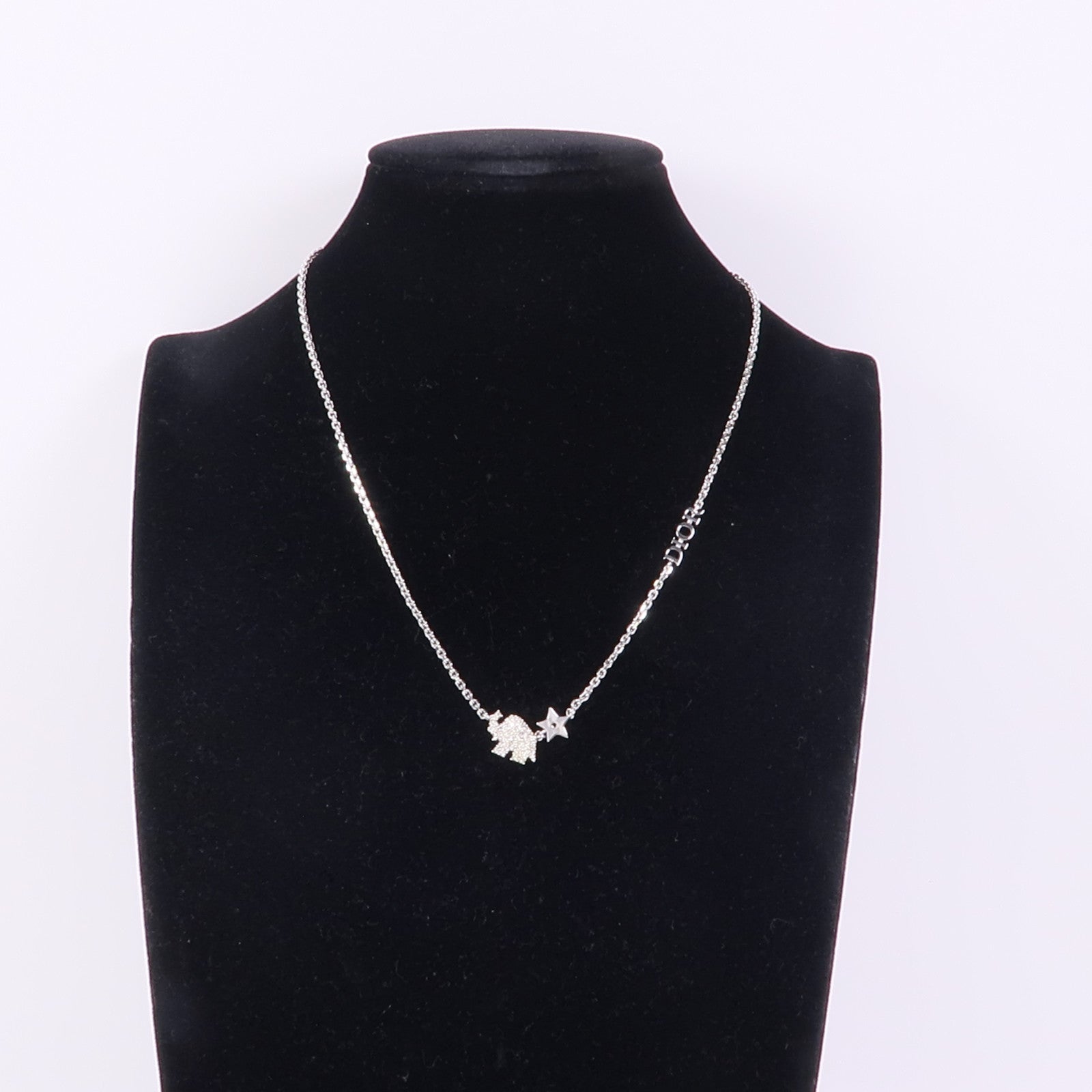 Dior CD Necklace Metal Silver