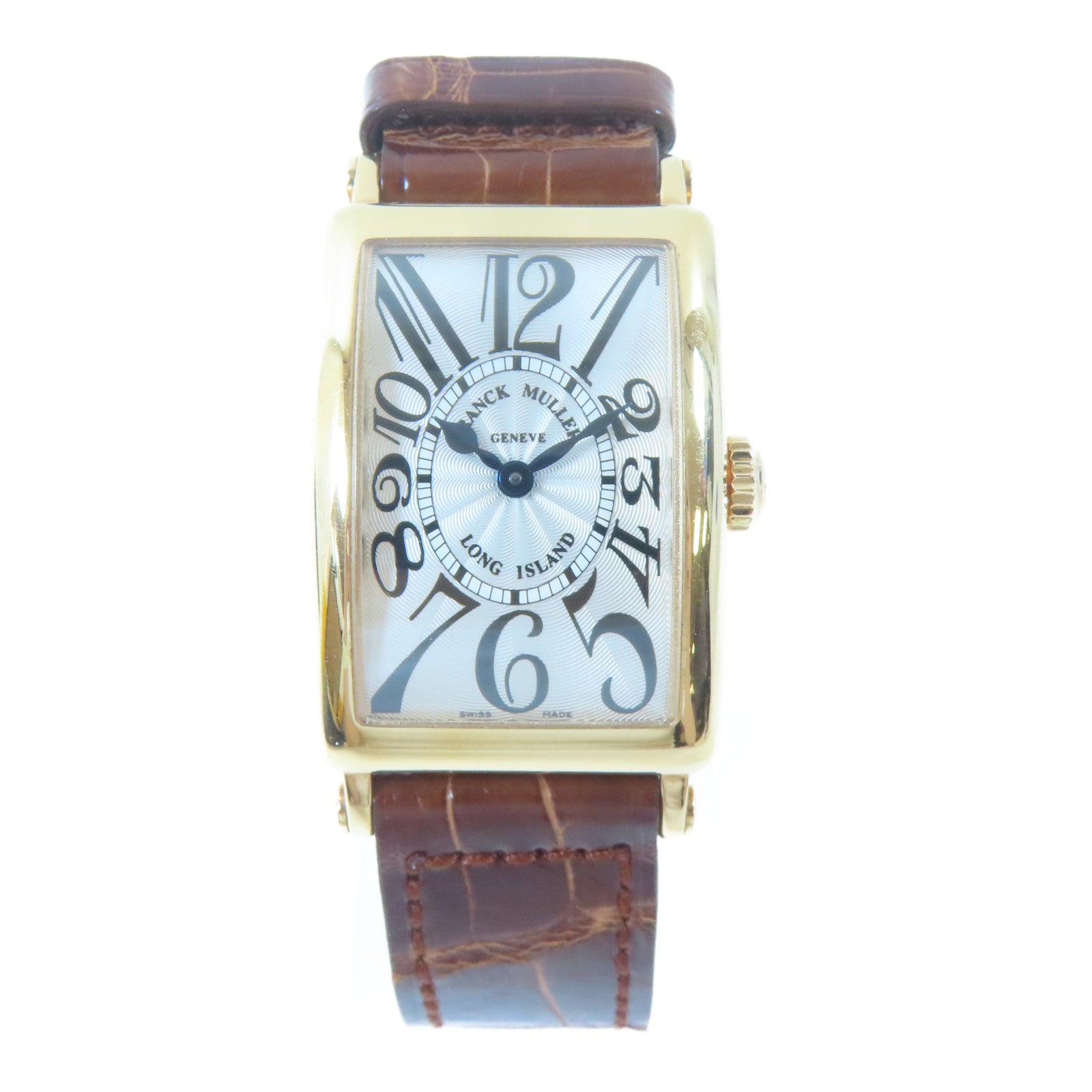 FRANCK MULLER Long Island 18K黃金手錶石英機芯白色