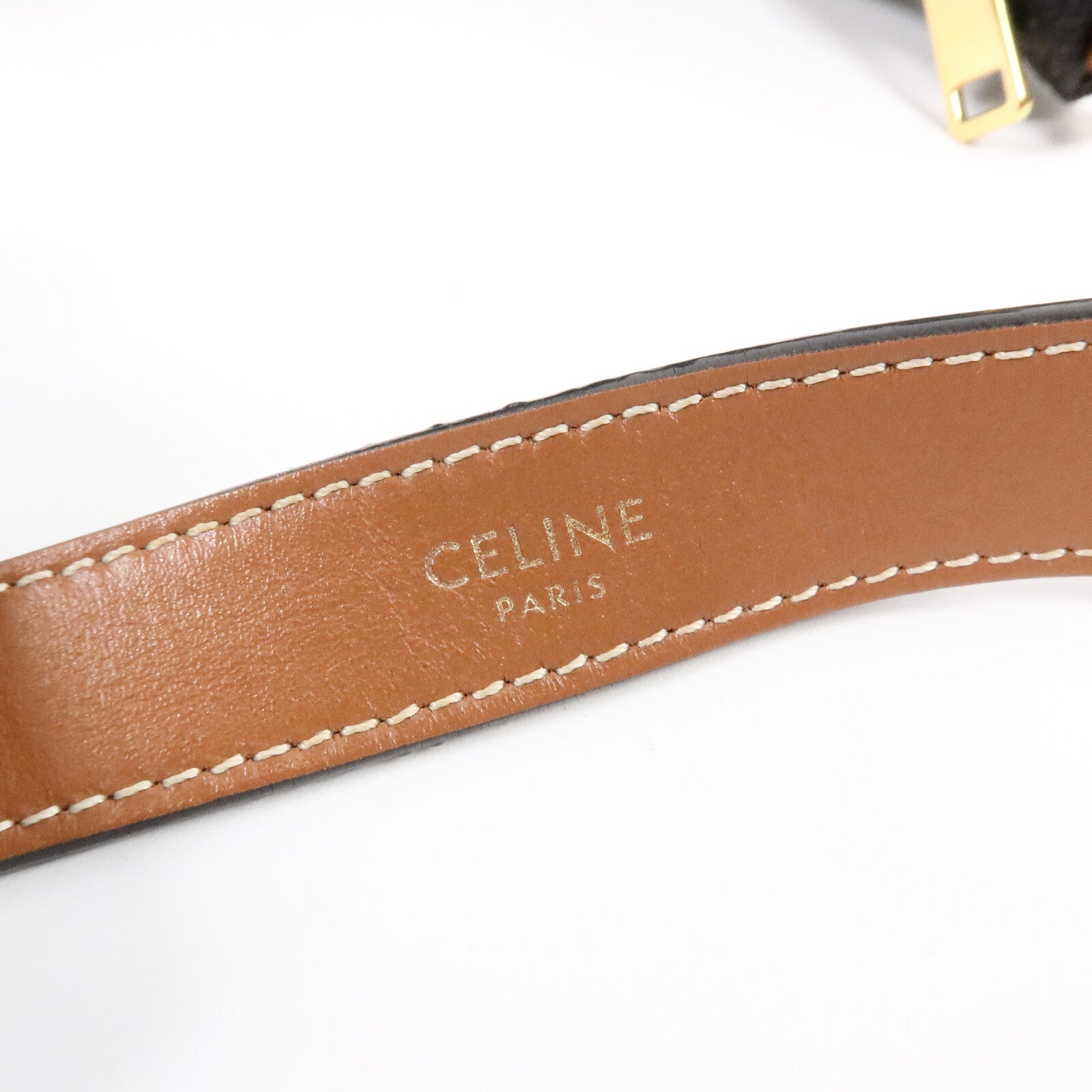 CELINE 塗層帆布Triomphe Ava Medium肩背袋