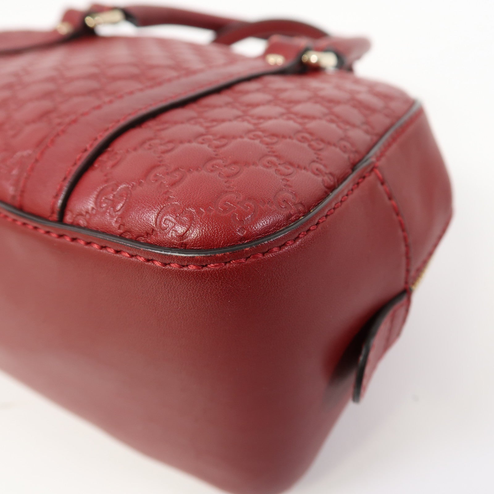 GUCCI 牛皮皮革Shoulder Bag金扣手挽肩背兩用袋紅色