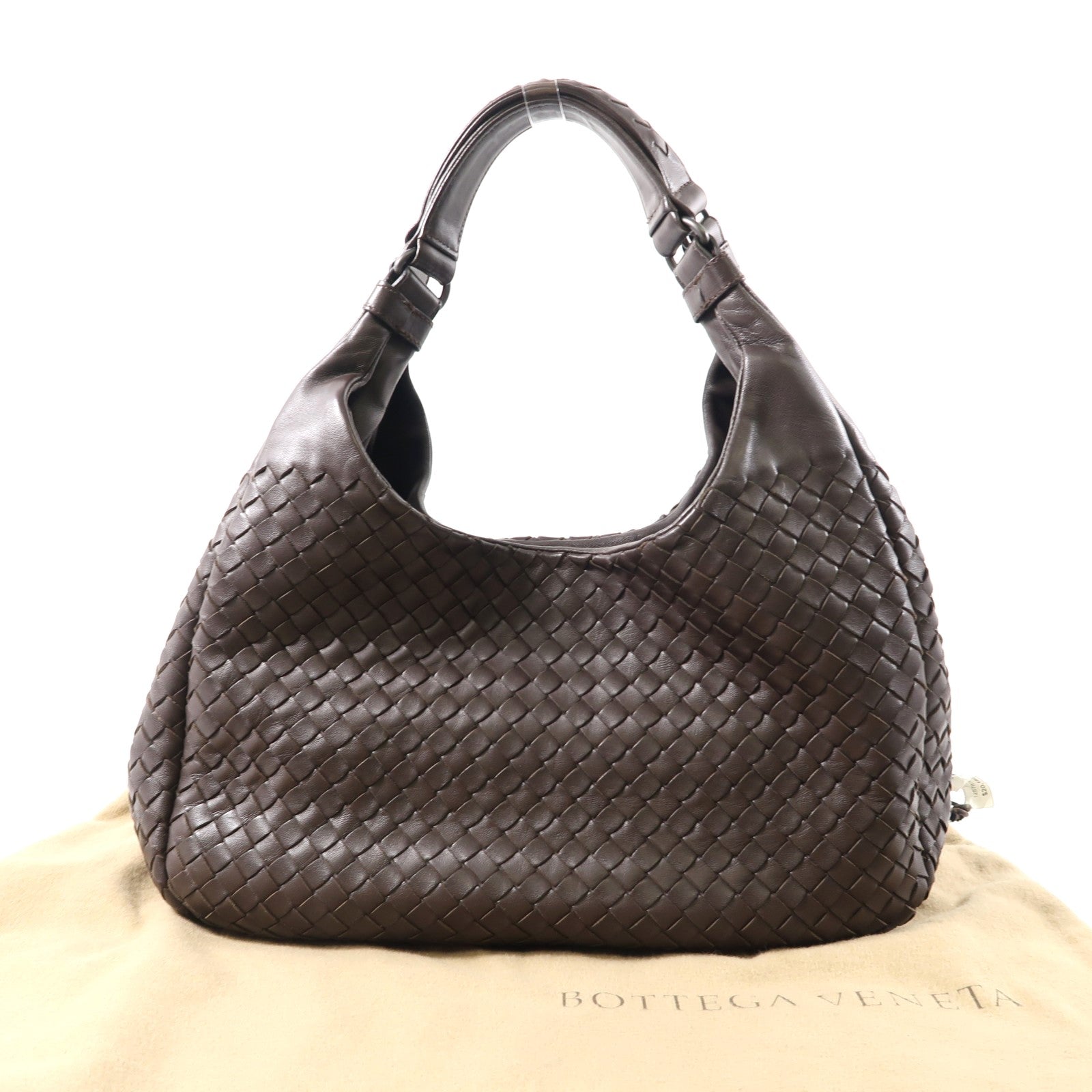 BOTTEGA VENETA 羊皮皮革Shoulder Bag肩背袋啡色