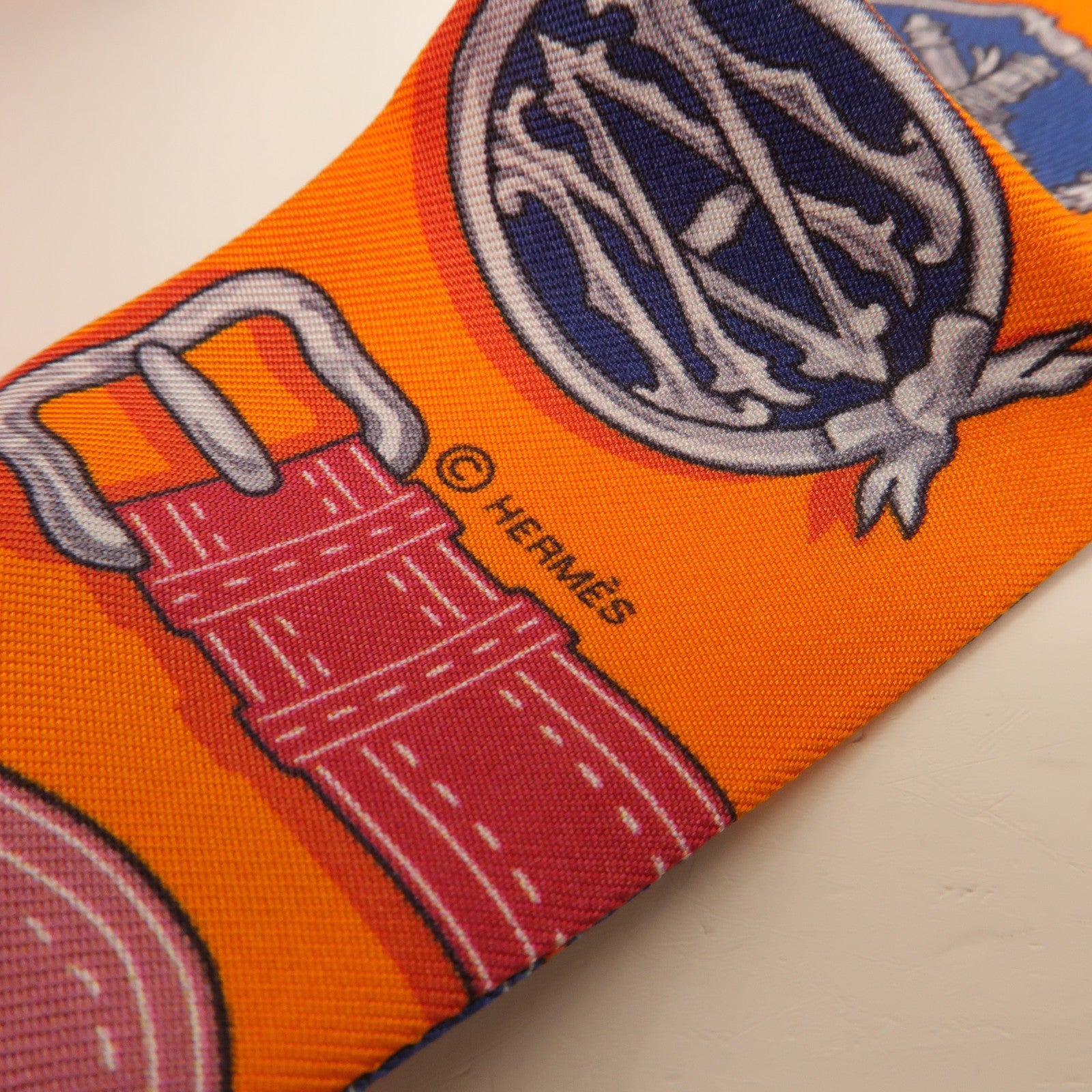 HERMES 絲質Twilly絲巾