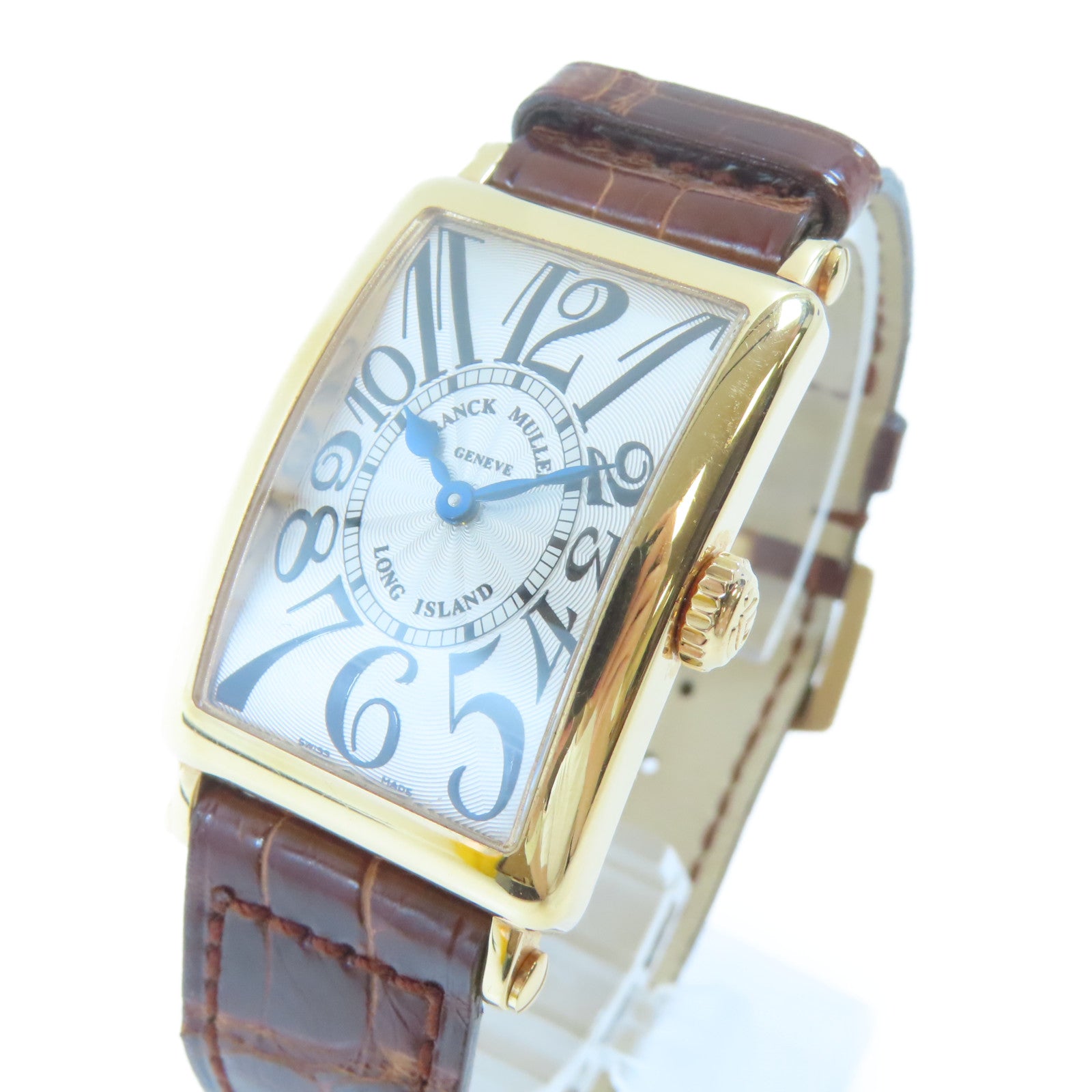 FRANCK MULLER Long Island 18K黃金手錶石英機芯白色