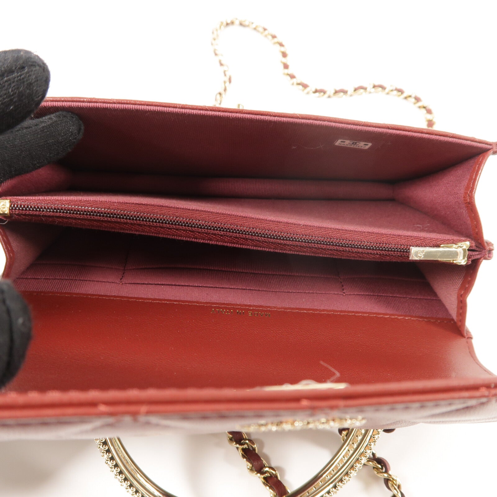 CHANEL 羊皮皮革Wallet On Chain With Top Handle鏈帶手挽肩背兩用袋
