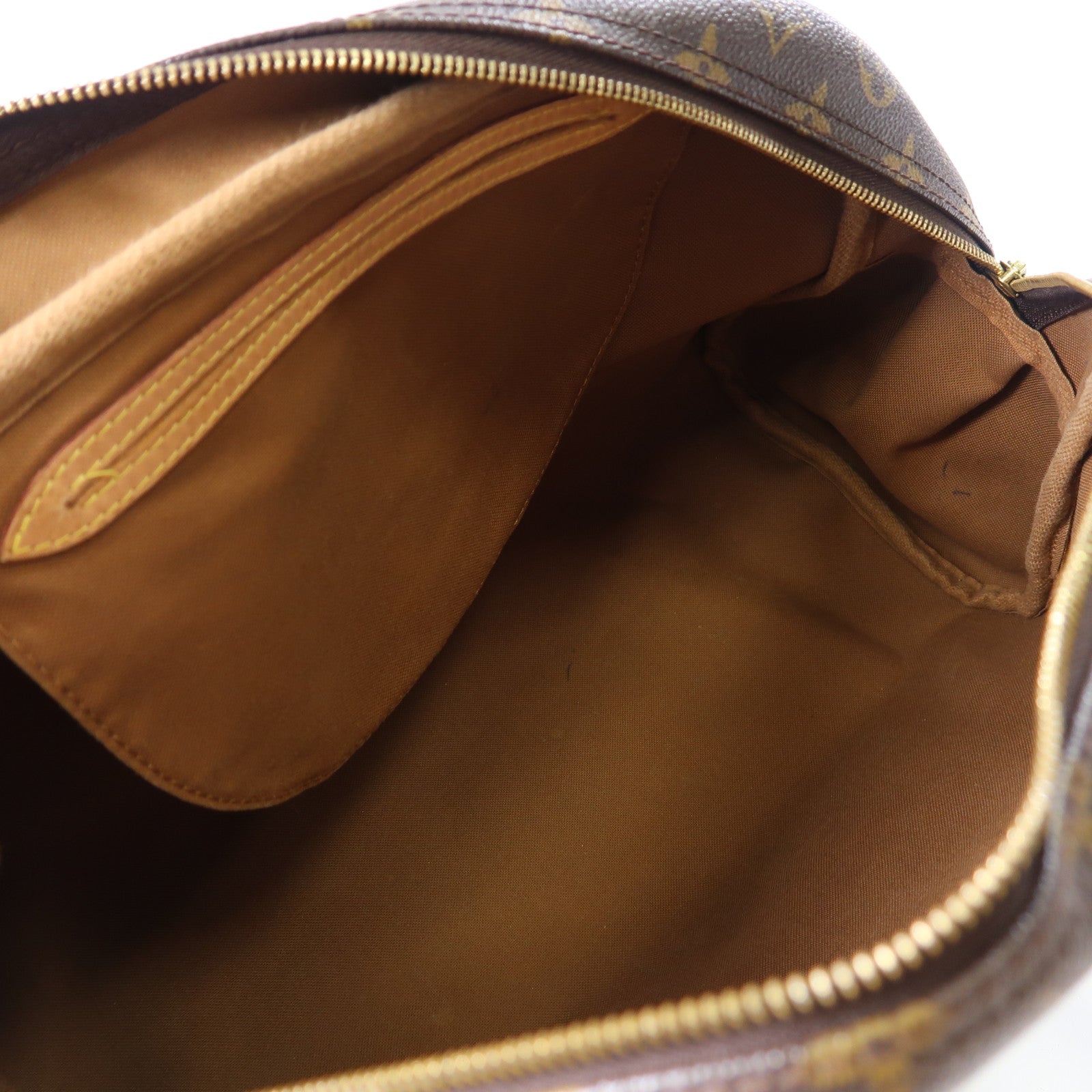 LOUIS VUITTON Monogram Montorgueil GM金扣肩背袋棕色