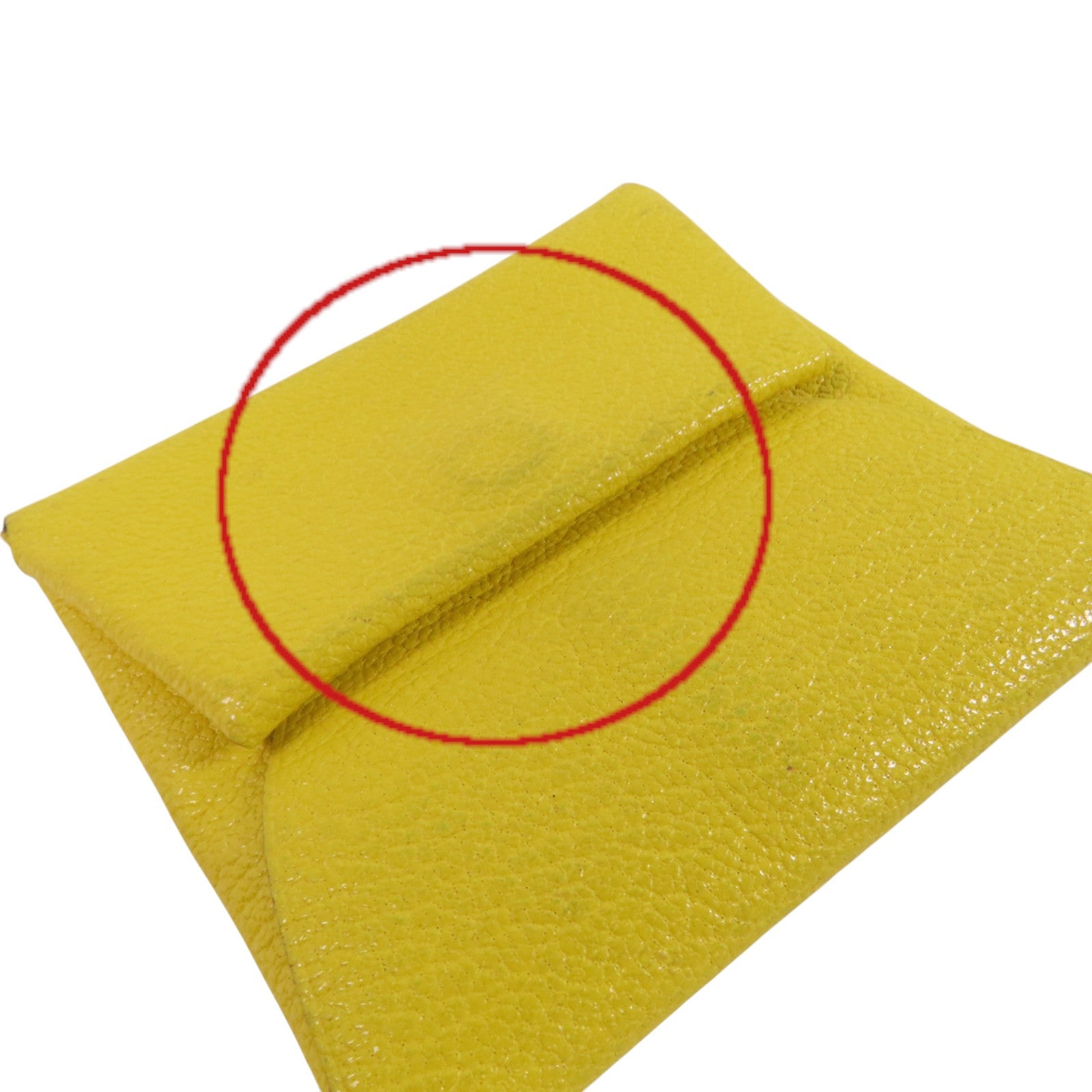 HERMES Chevre皮革Bastia銀扣零錢包