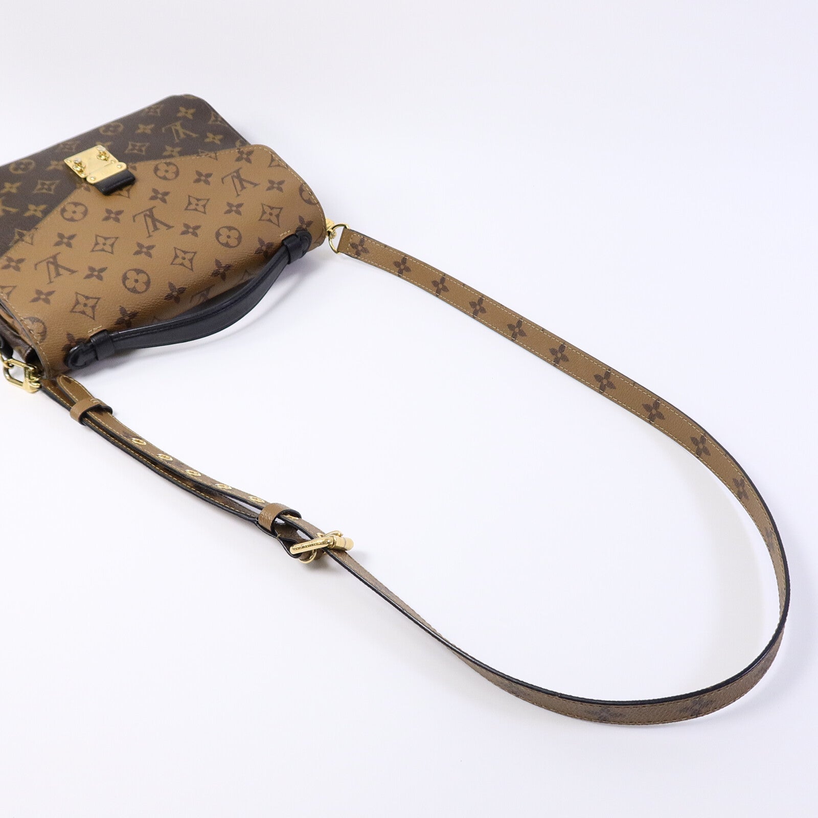 LOUIS VUITTON Monogram Reverse Pochette Metis手挽肩背兩用袋