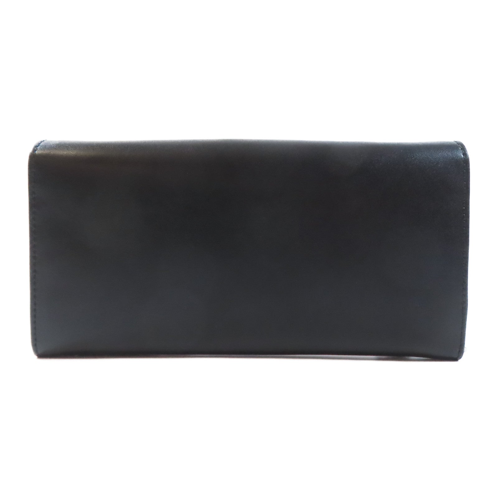 FENDI 牛皮皮革Karl Lagerfeld Wallet With Chain銀扣鏈帶肩背袋黑色