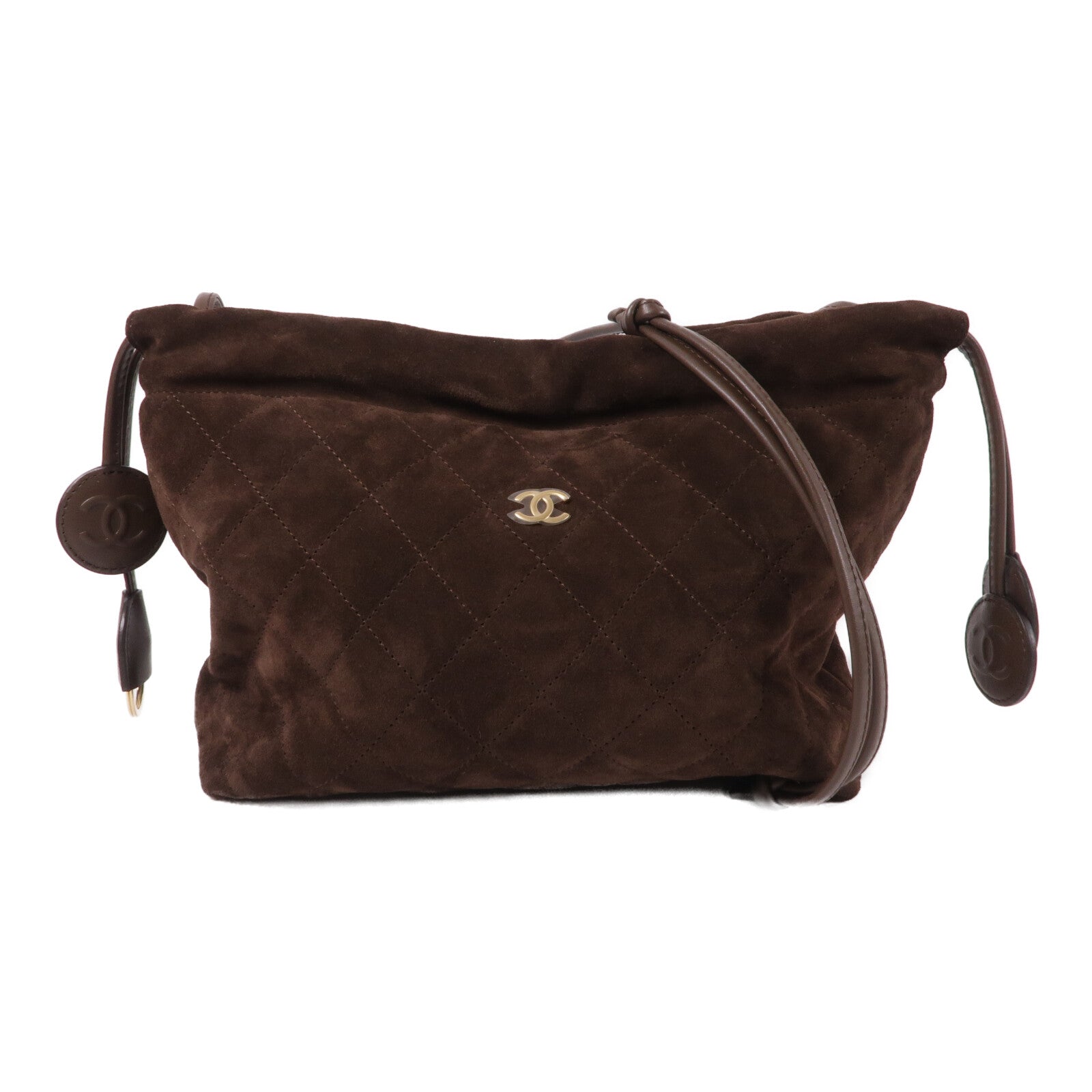 CHANEL 絨布Clutch With Chain肩背袋