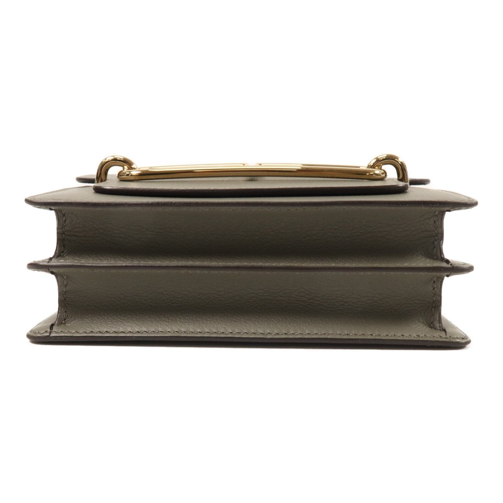 HERMES Evercolor皮革Roulis Mini肩背袋Gris Meyer