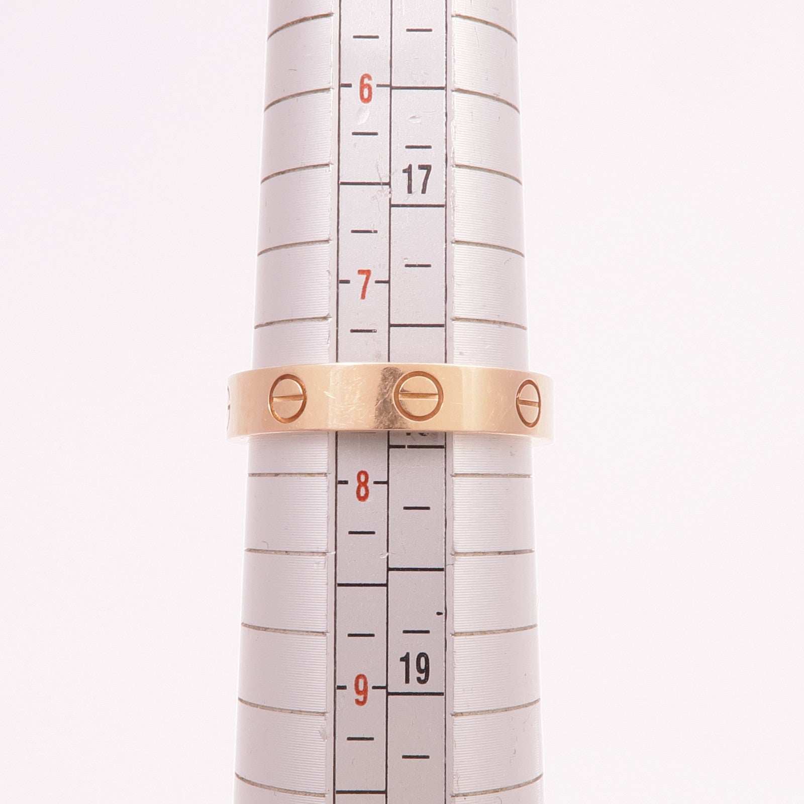 CARTIER 18K玫瑰金Love Ring鑽石戒指Cartier#56/US#7.5