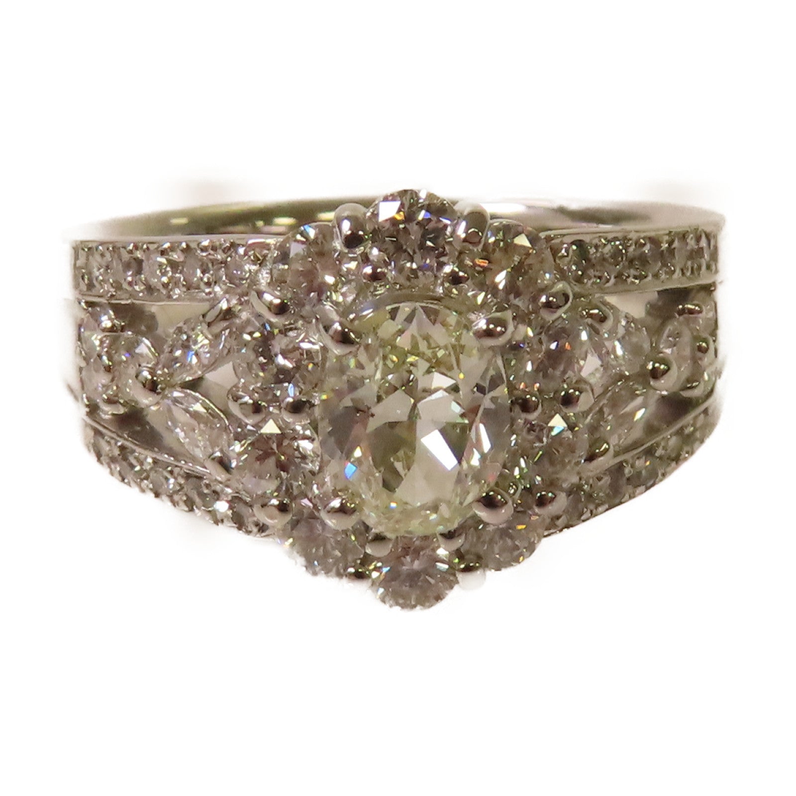 JEWELRY 【激減優惠】PT900鉑金/1.17ct/0.806ct鑽石Diamond Ring戒指US#8.75