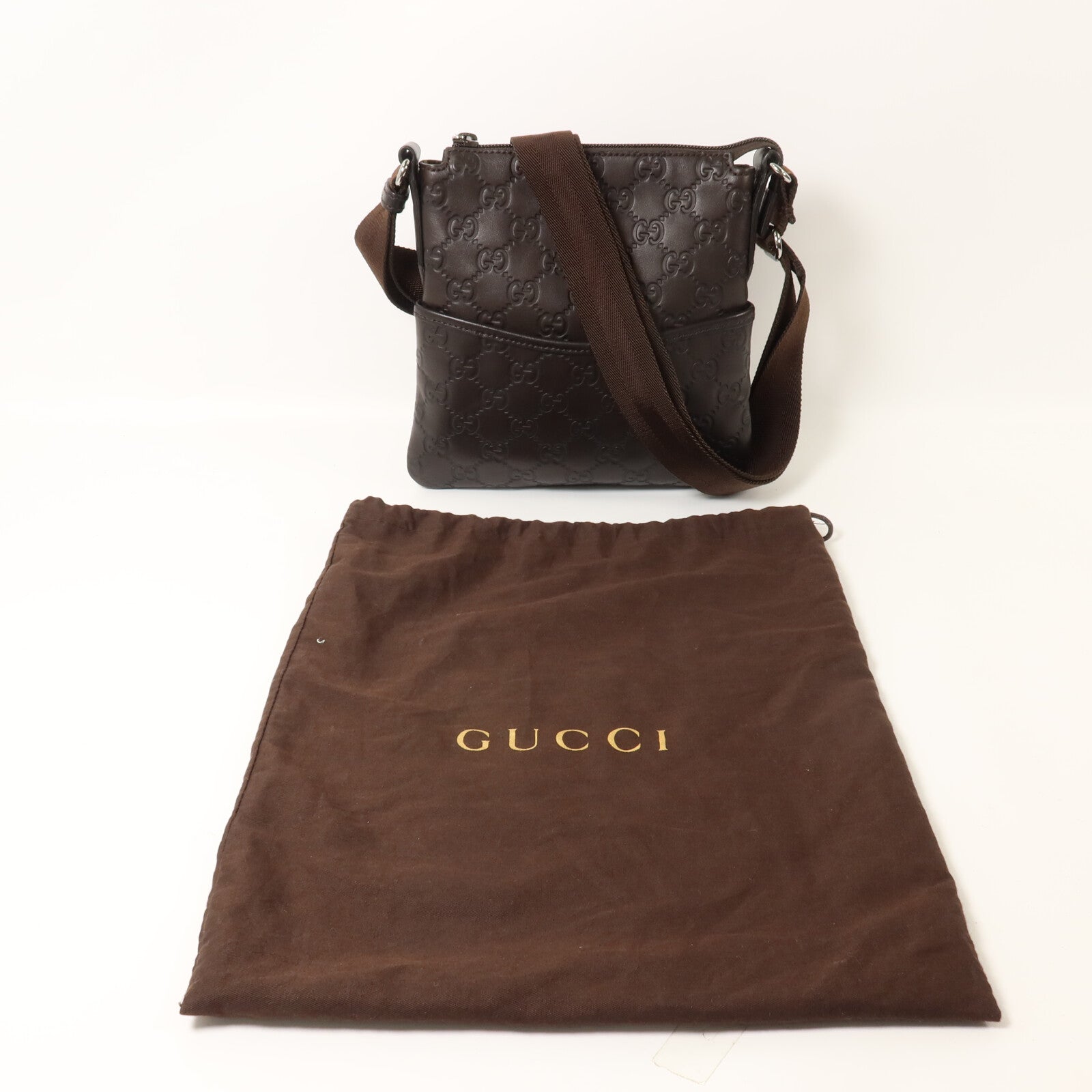 GUCCI 牛皮皮革Guccissima Mini Messenger肩背袋