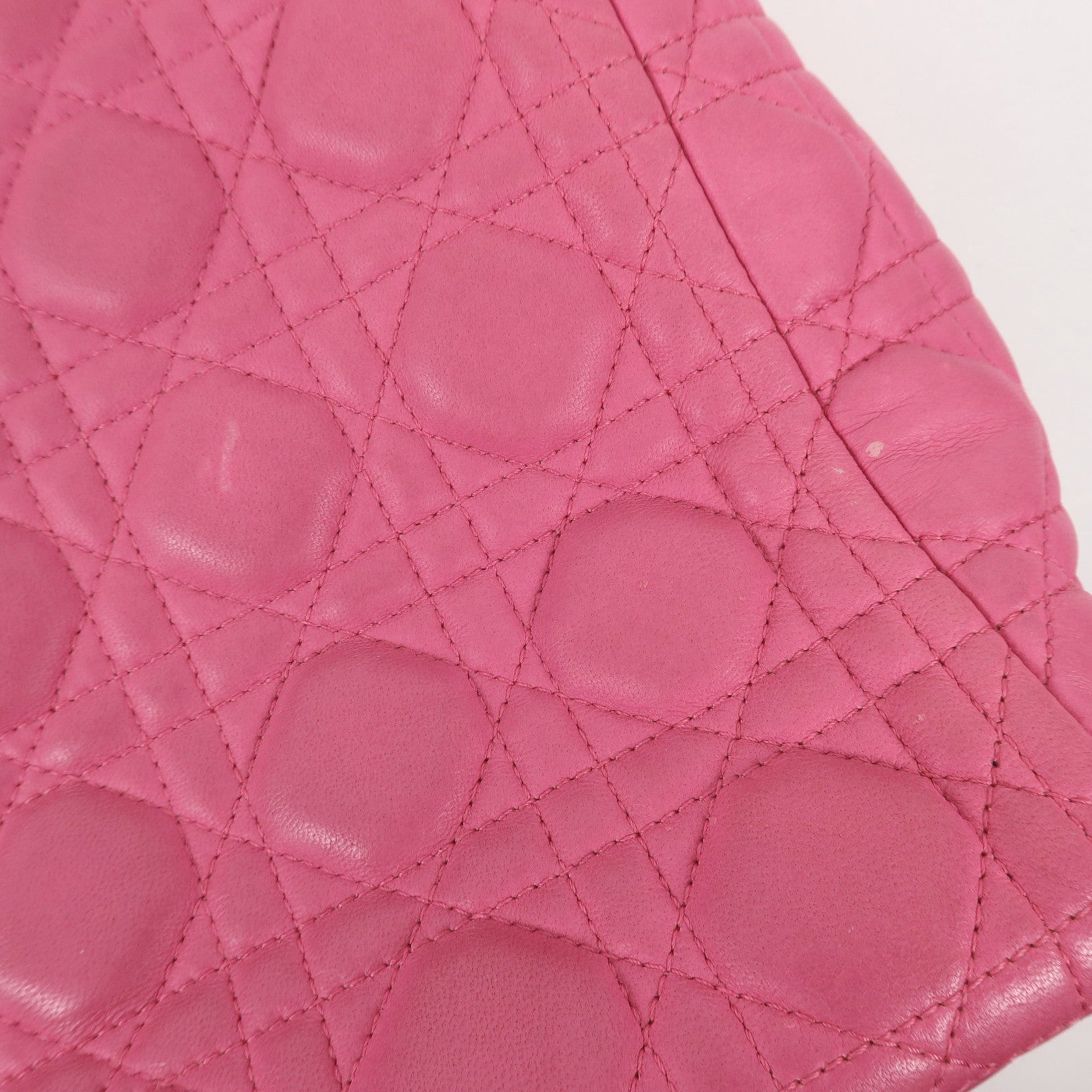 Dior 羊皮皮革Lady Dior銀扣手挽袋