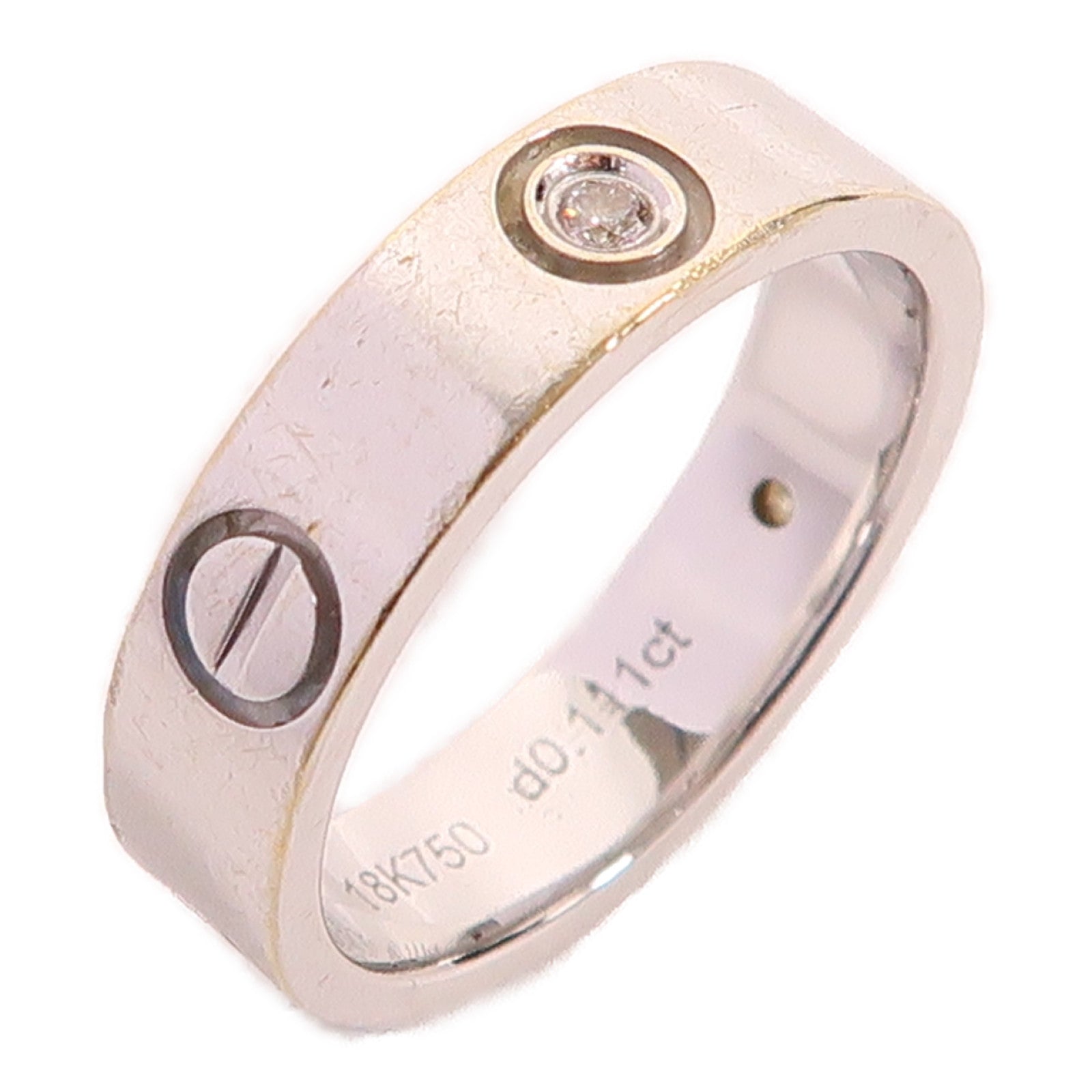 JEWELRY 18K白金Diamond Ring0.111ct鑽石戒指US#7.5