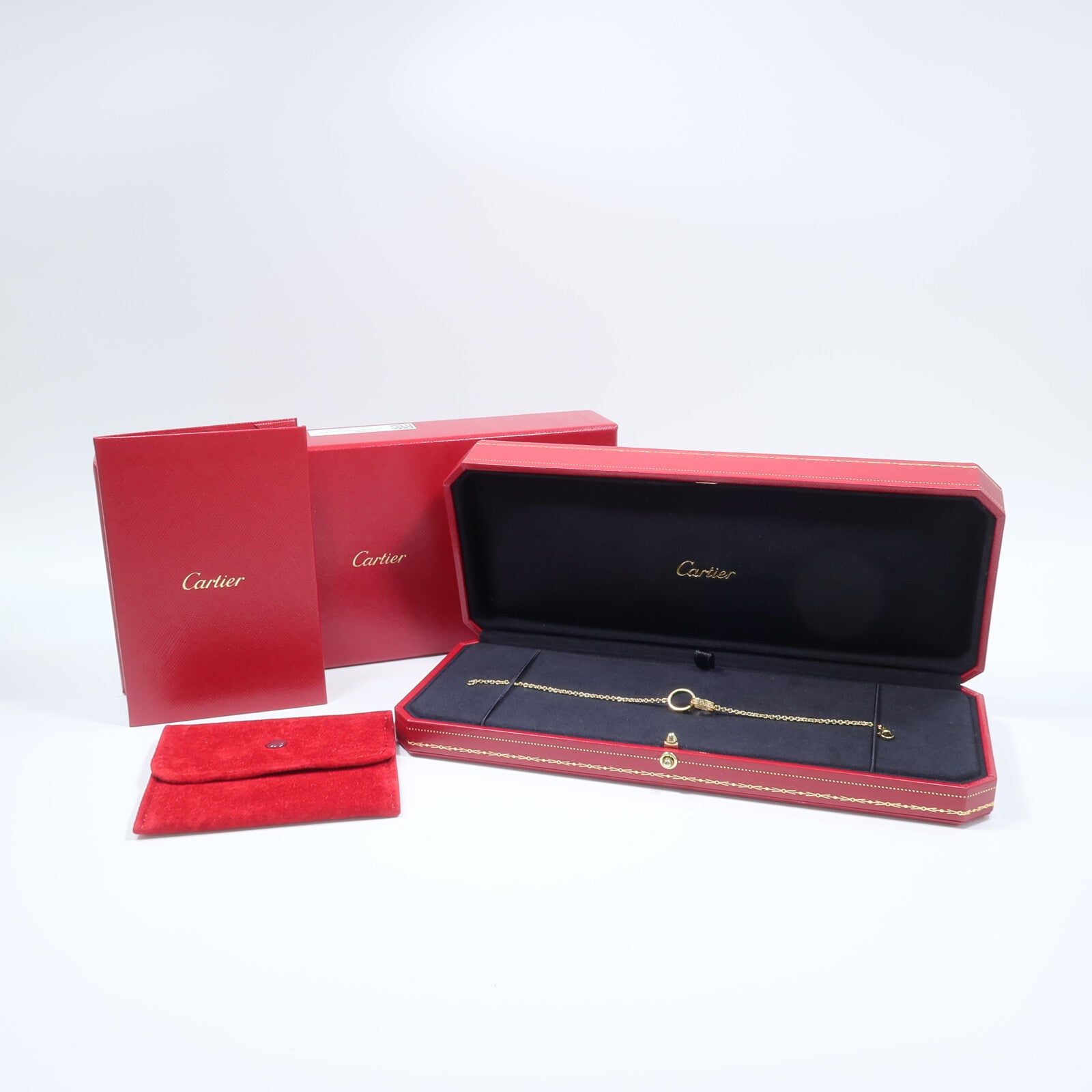 CARTIER 18K黃金Love Bracelet On Chain手鏈