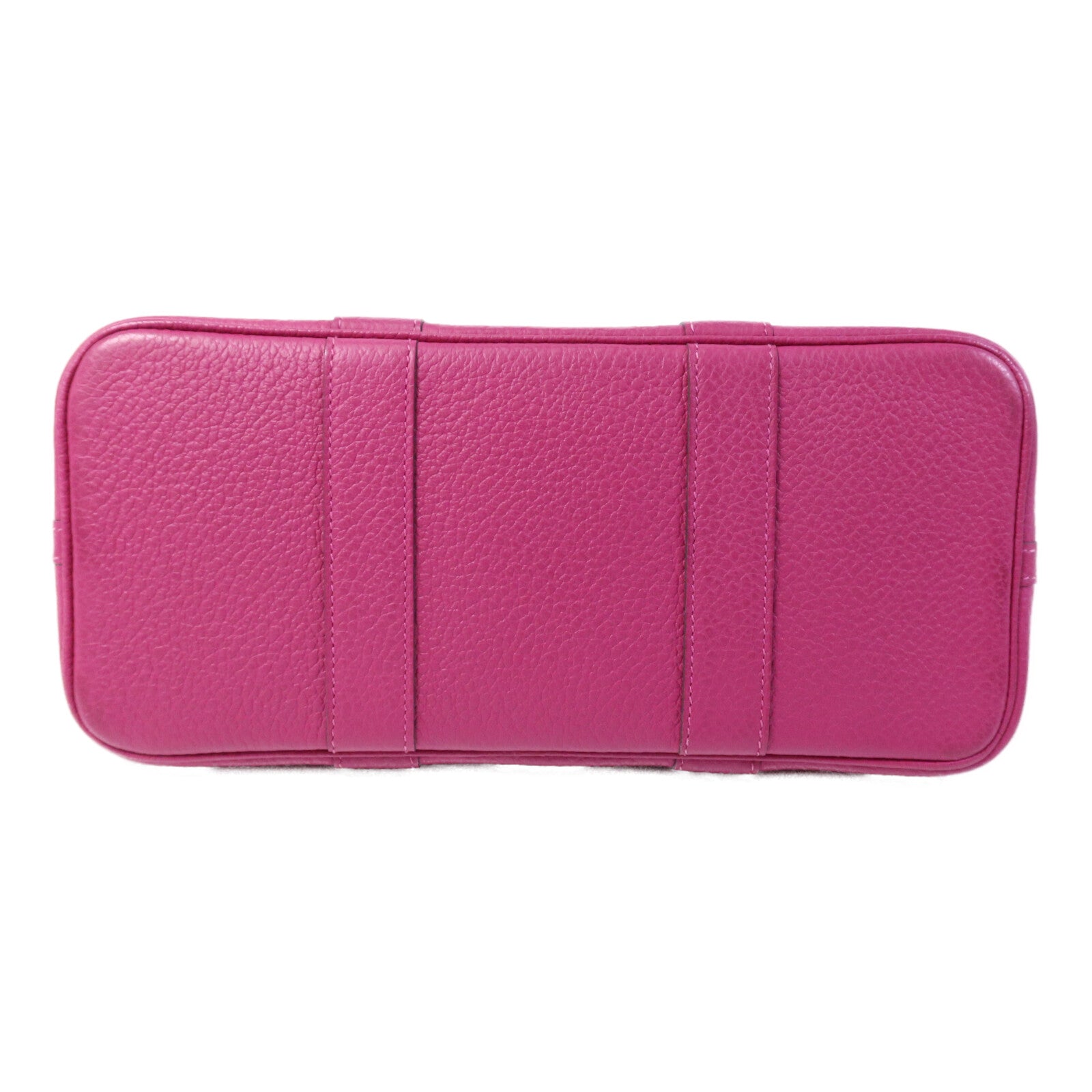 HERMES Country皮革Garden Party TPM銀扣手挽袋Rose Purple