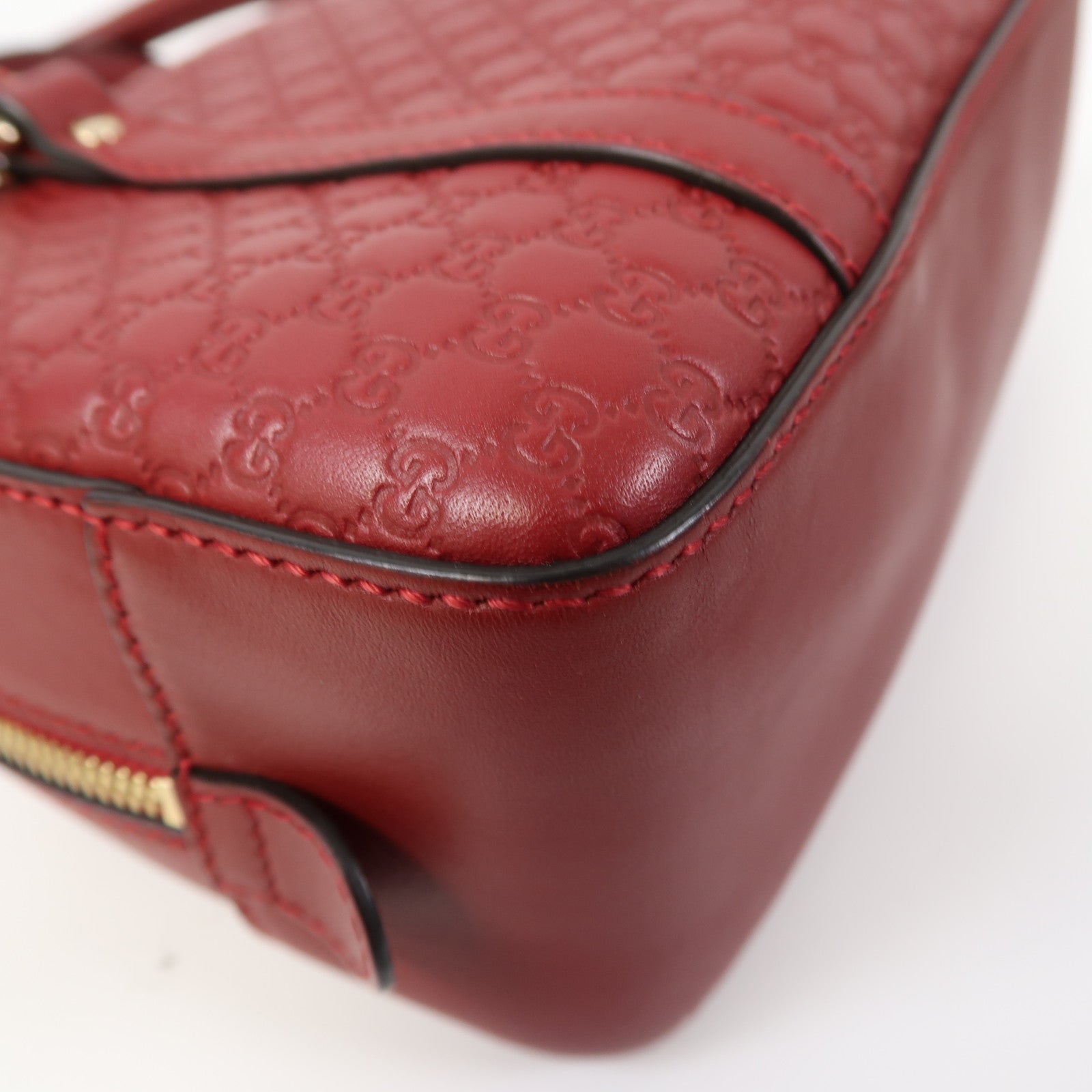 GUCCI 牛皮皮革Shoulder Bag金扣手挽肩背兩用袋紅色