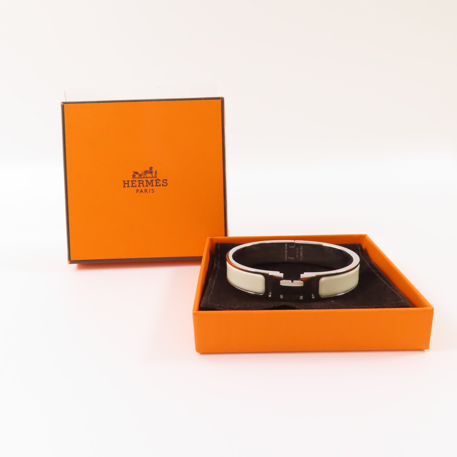 HERMES 琺瑯/金屬Clic H Bracelet手鐲