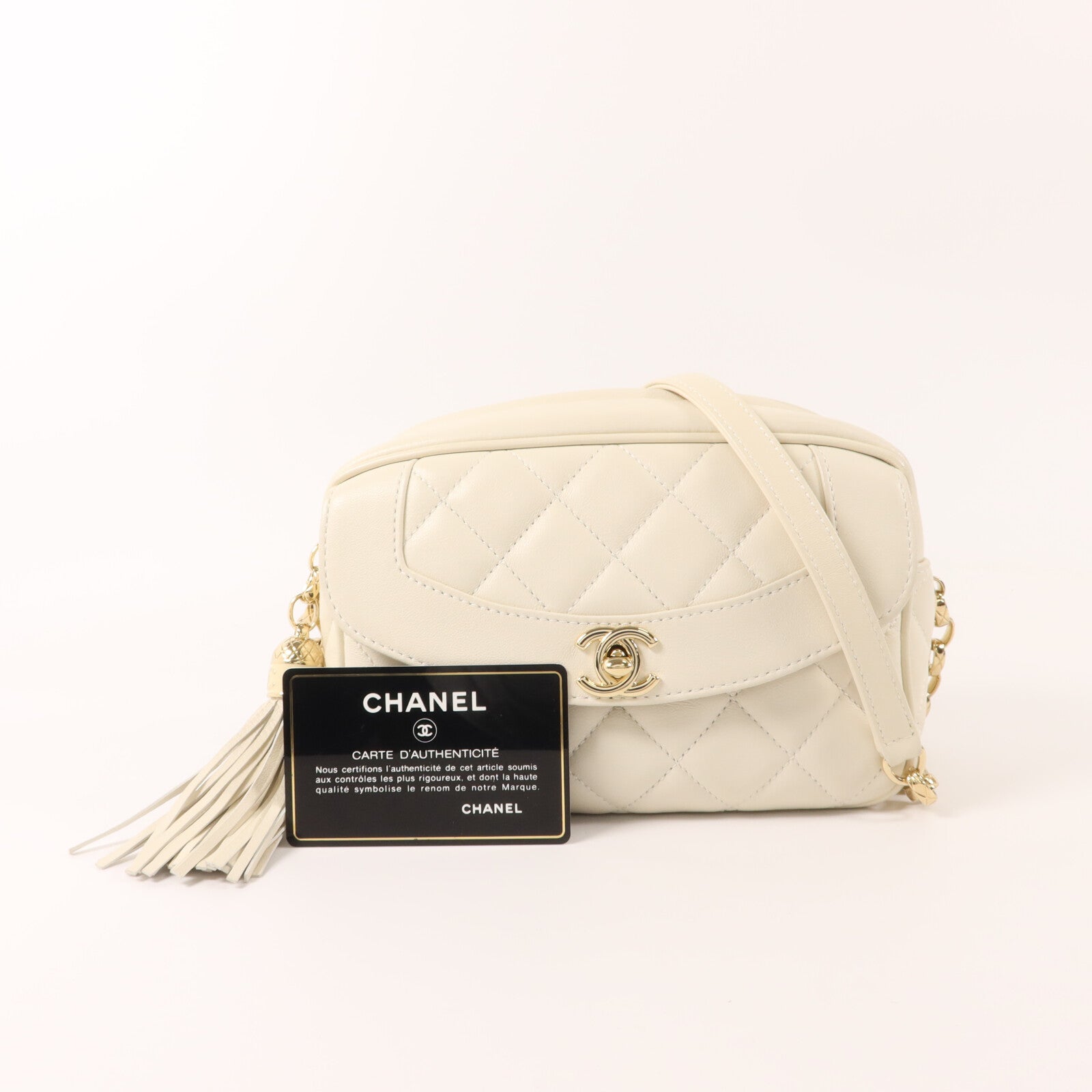 CHANEL 羊皮皮革Camera Bag鏈帶肩背袋