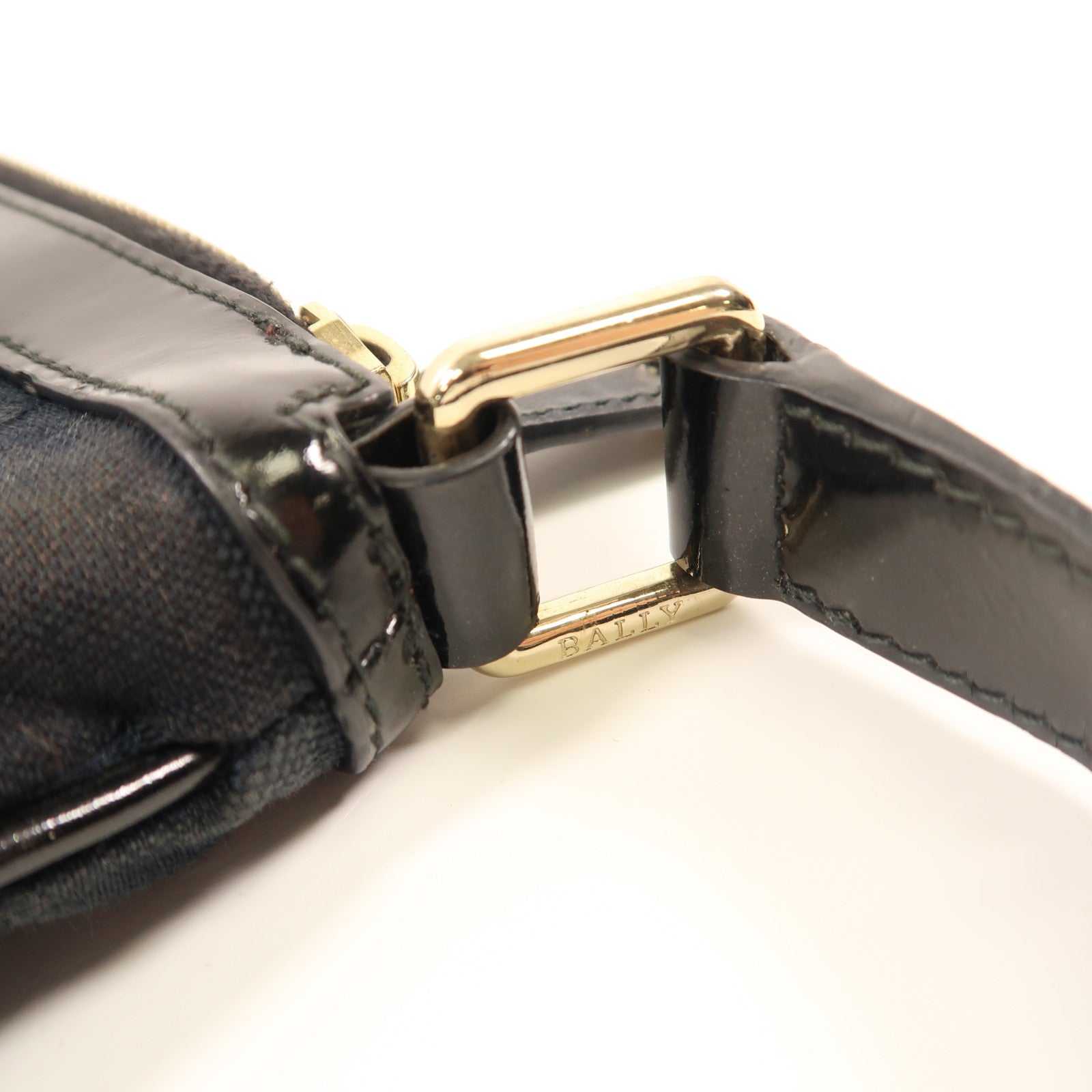 BALLY 帆布Shoulder Bag銀扣肩背袋