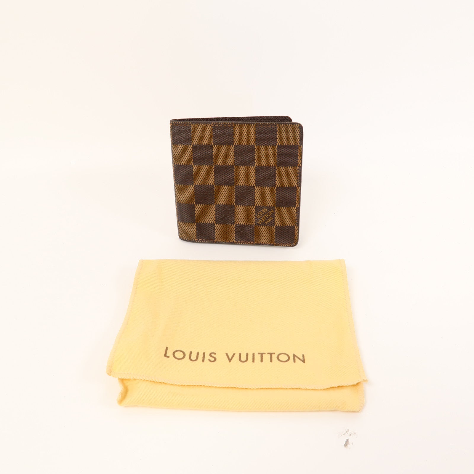 LOUIS VUITTON Damier Ebene Fold Wallet錢包啡色