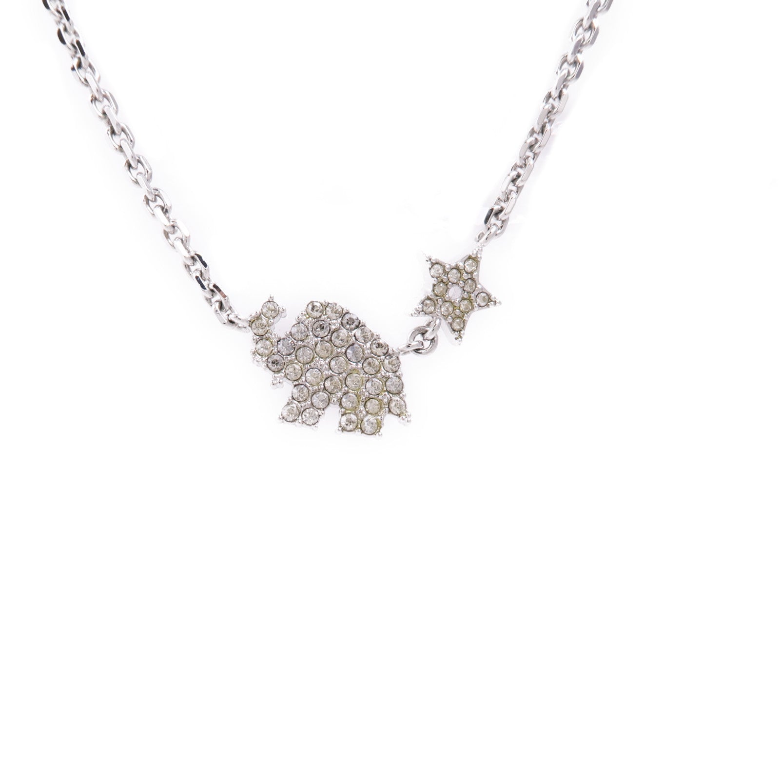 Dior CD Necklace Metal Silver