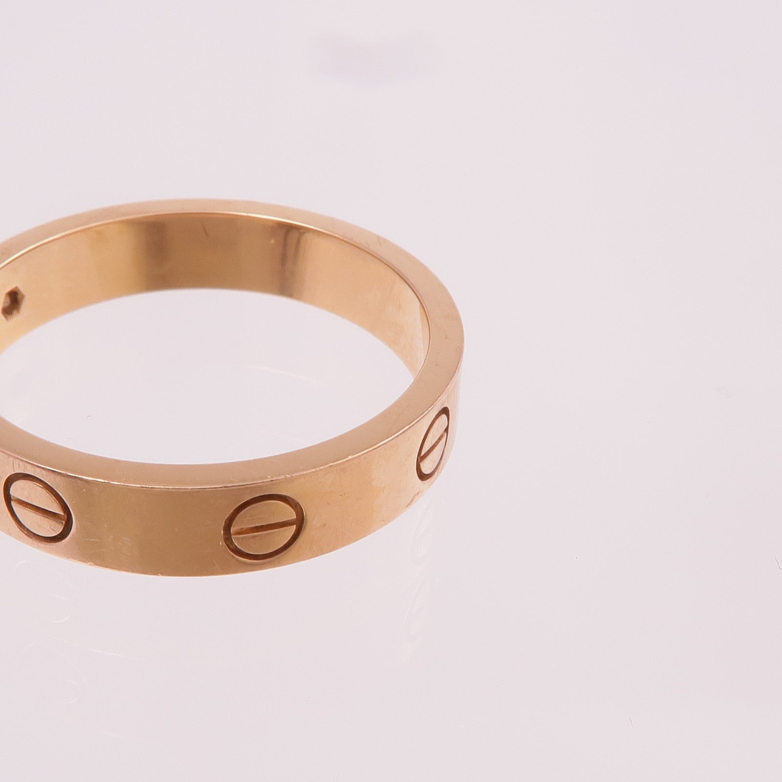 CARTIER 18K玫瑰金Love Ring鑽石戒指Cartier#56/US#7.5
