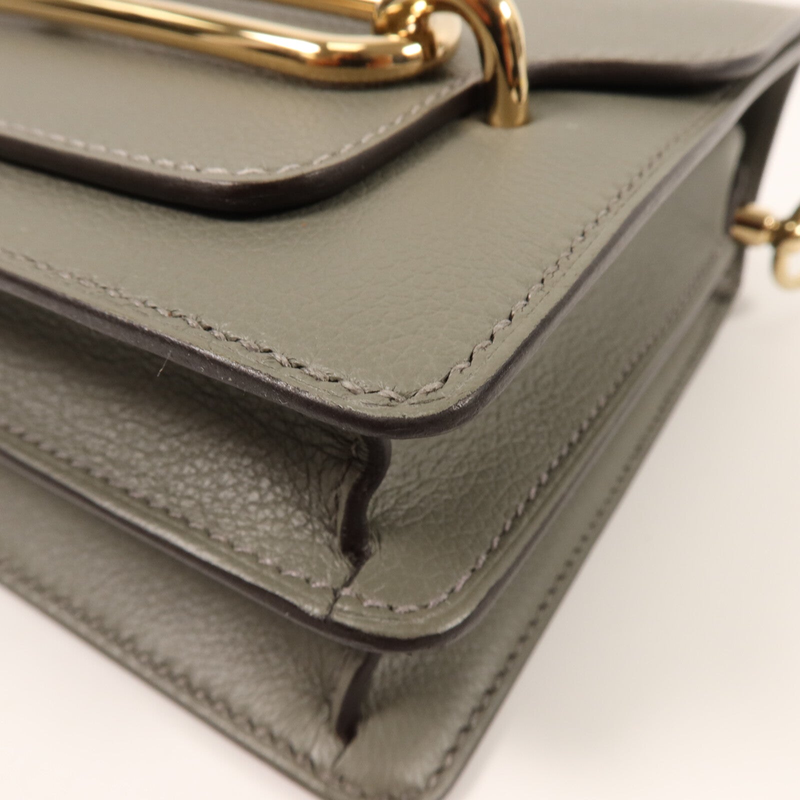 HERMES Evercolor皮革Roulis Mini肩背袋Gris Meyer
