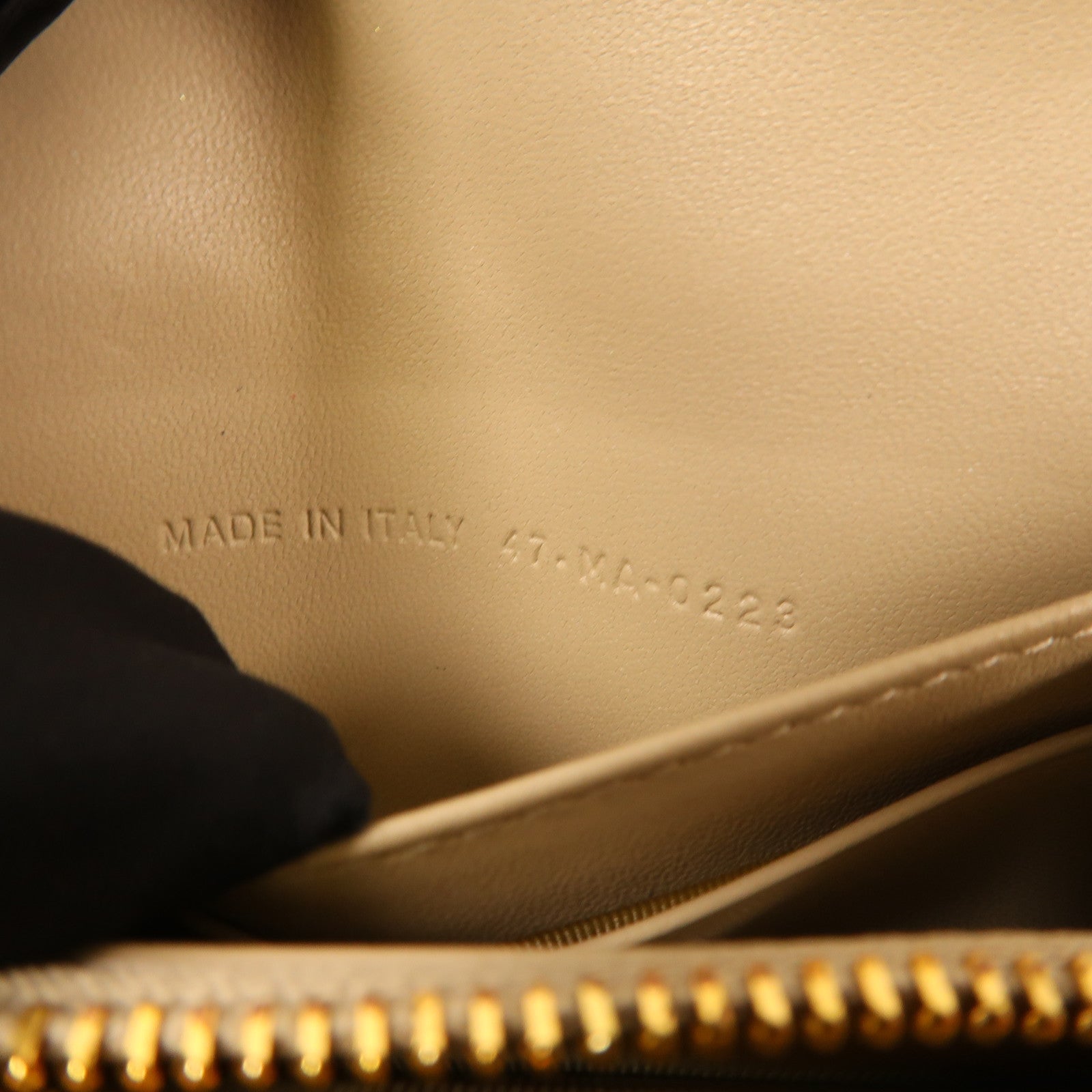 Dior CD GHW Wallet Lambskin Leather Beige