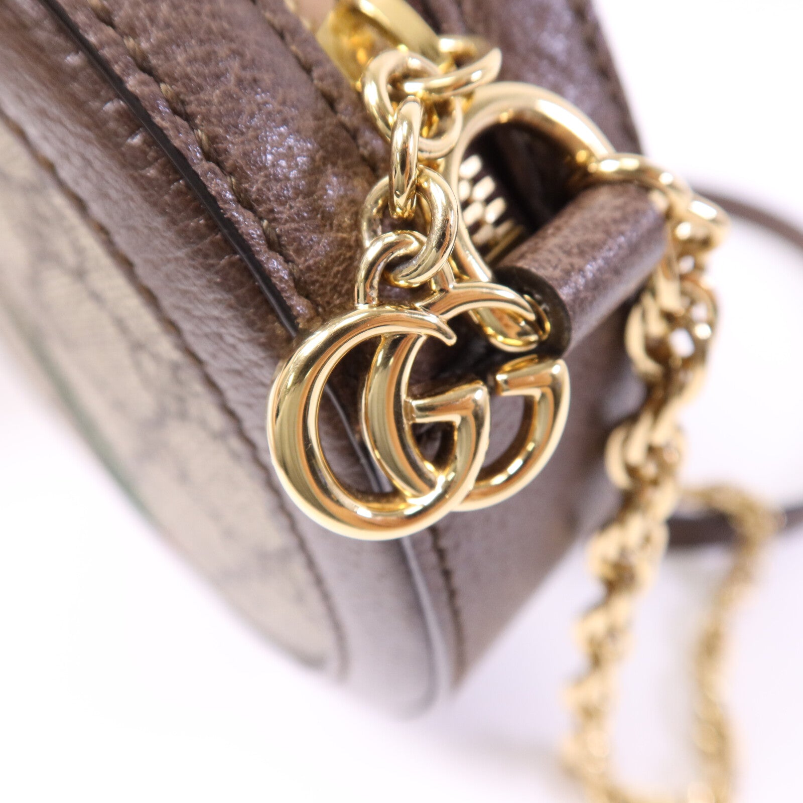 GUCCI 塗層帆布Ophidia金扣鏈帶肩背袋