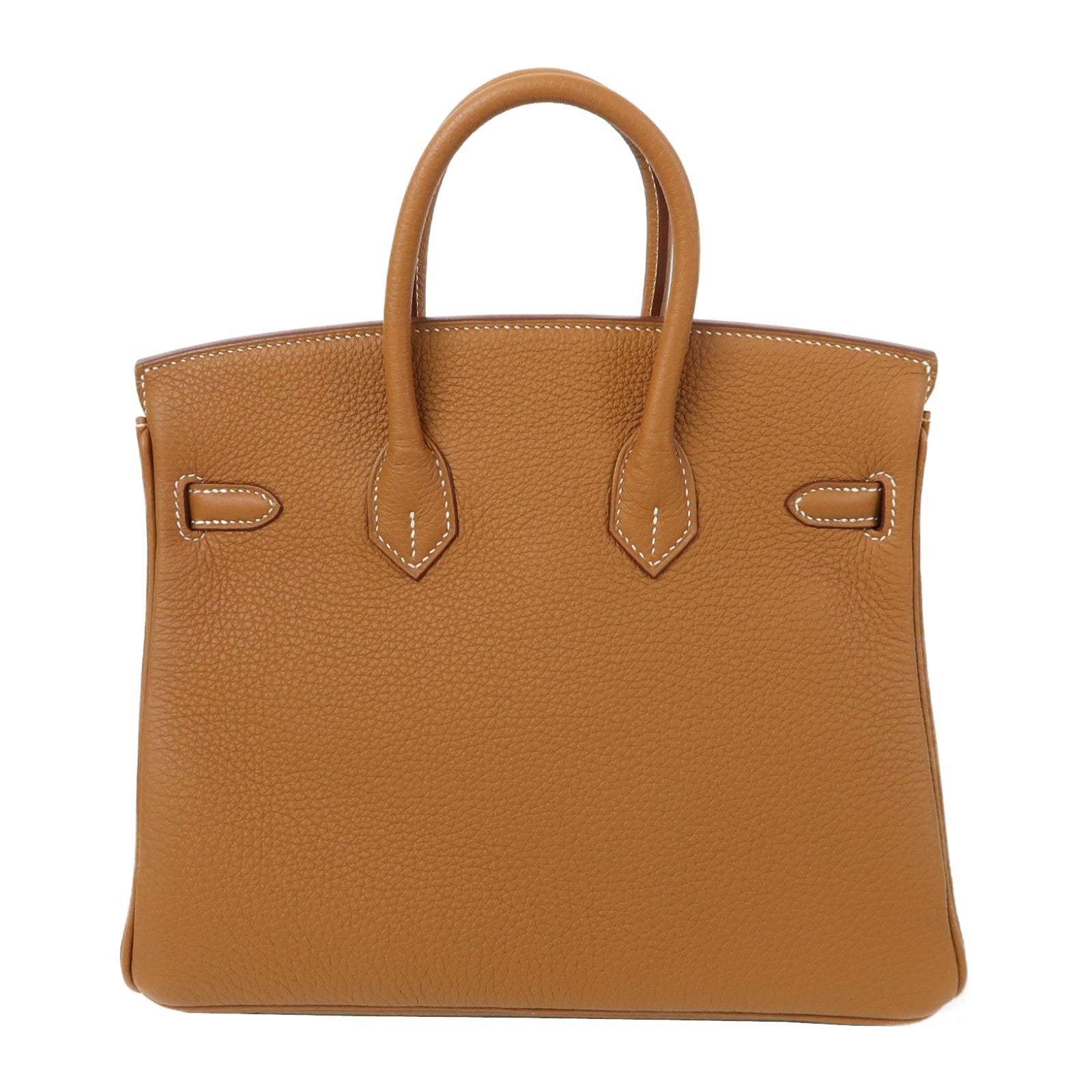 HERMES Togo皮革Birkin 25銀扣手挽袋經典駝色