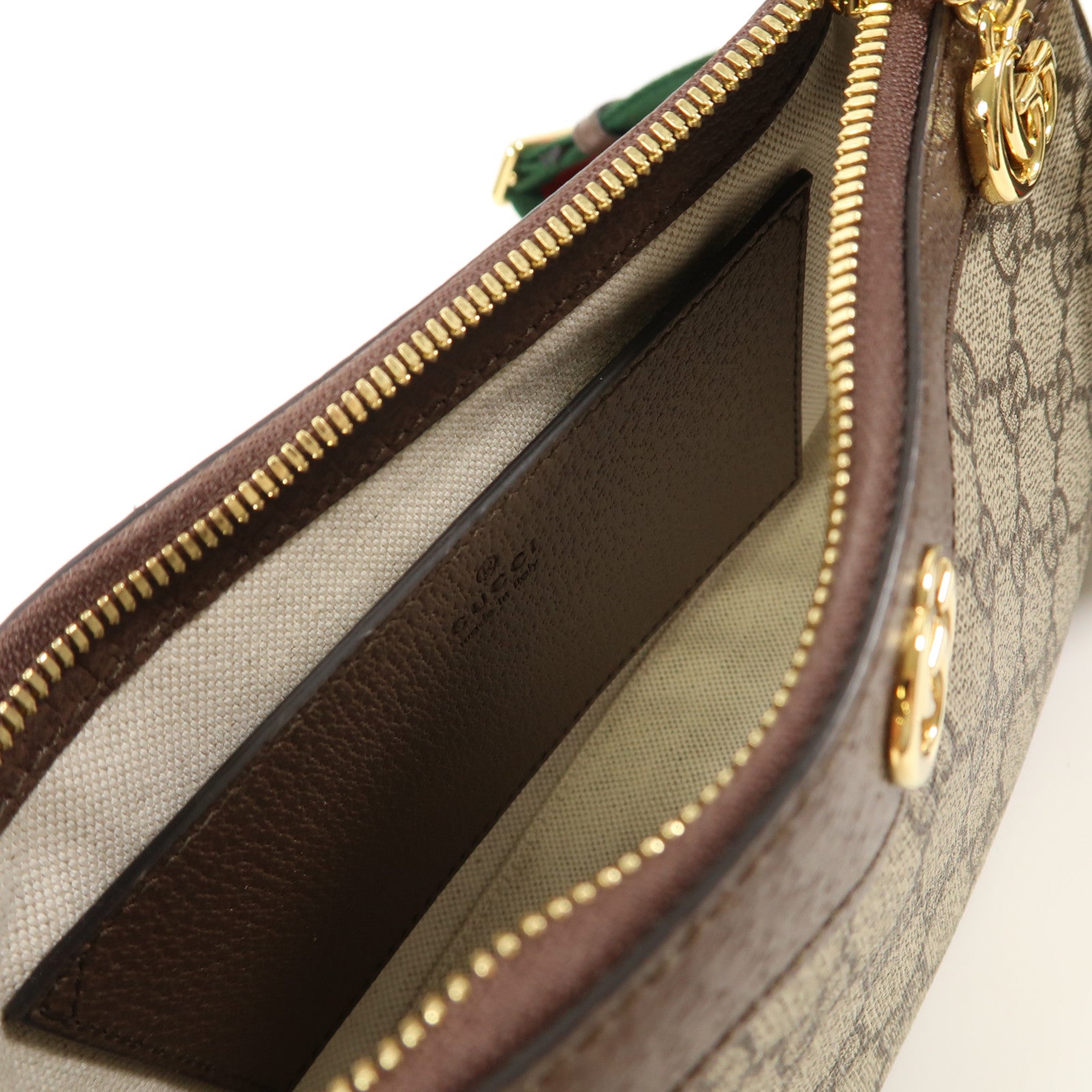 GUCCI GG GHW Ophidia Small 2 Way Shoulder Bag 735132 Coated Canvas Brown