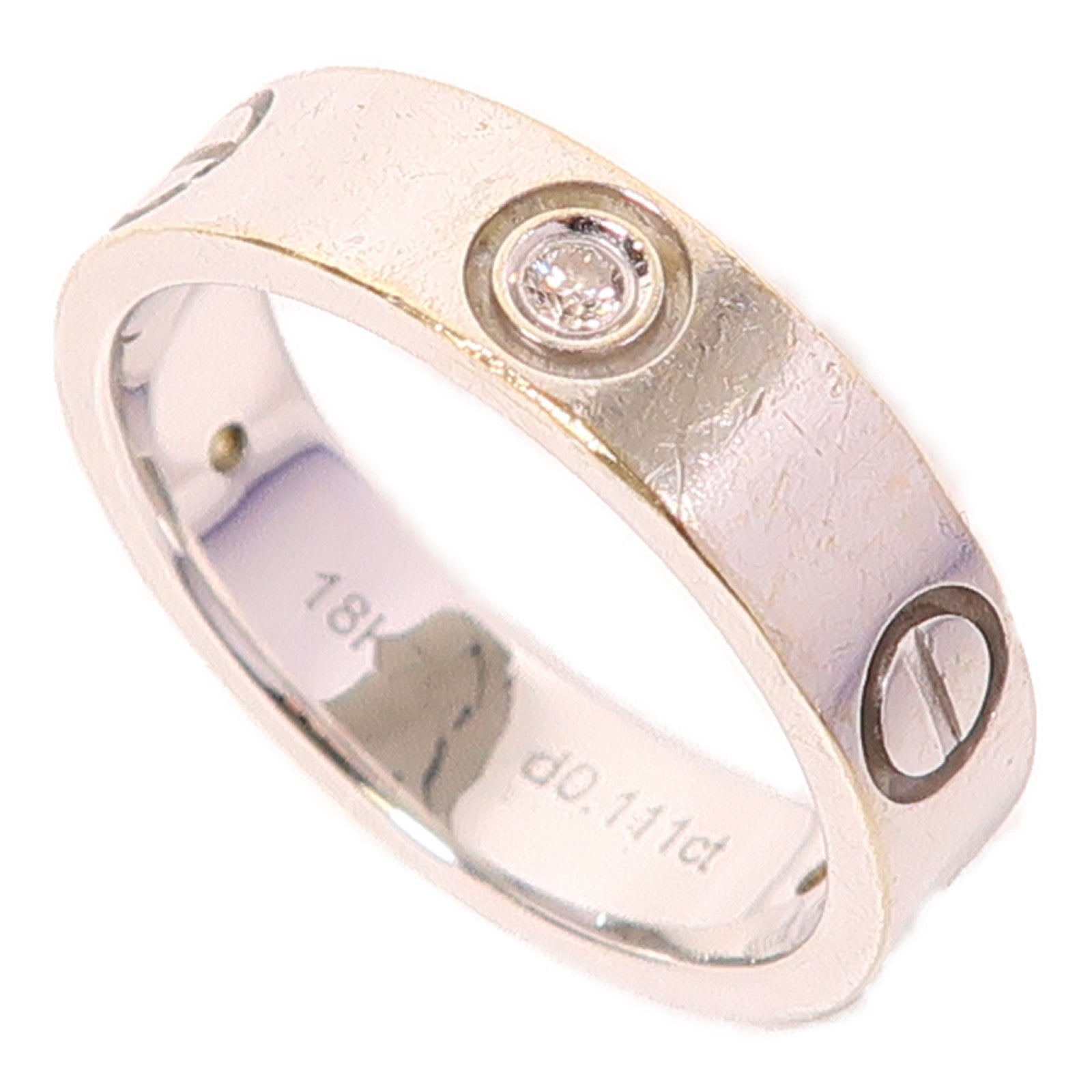 JEWELRY 18K白金Diamond Ring0.111ct鑽石戒指US#7.5