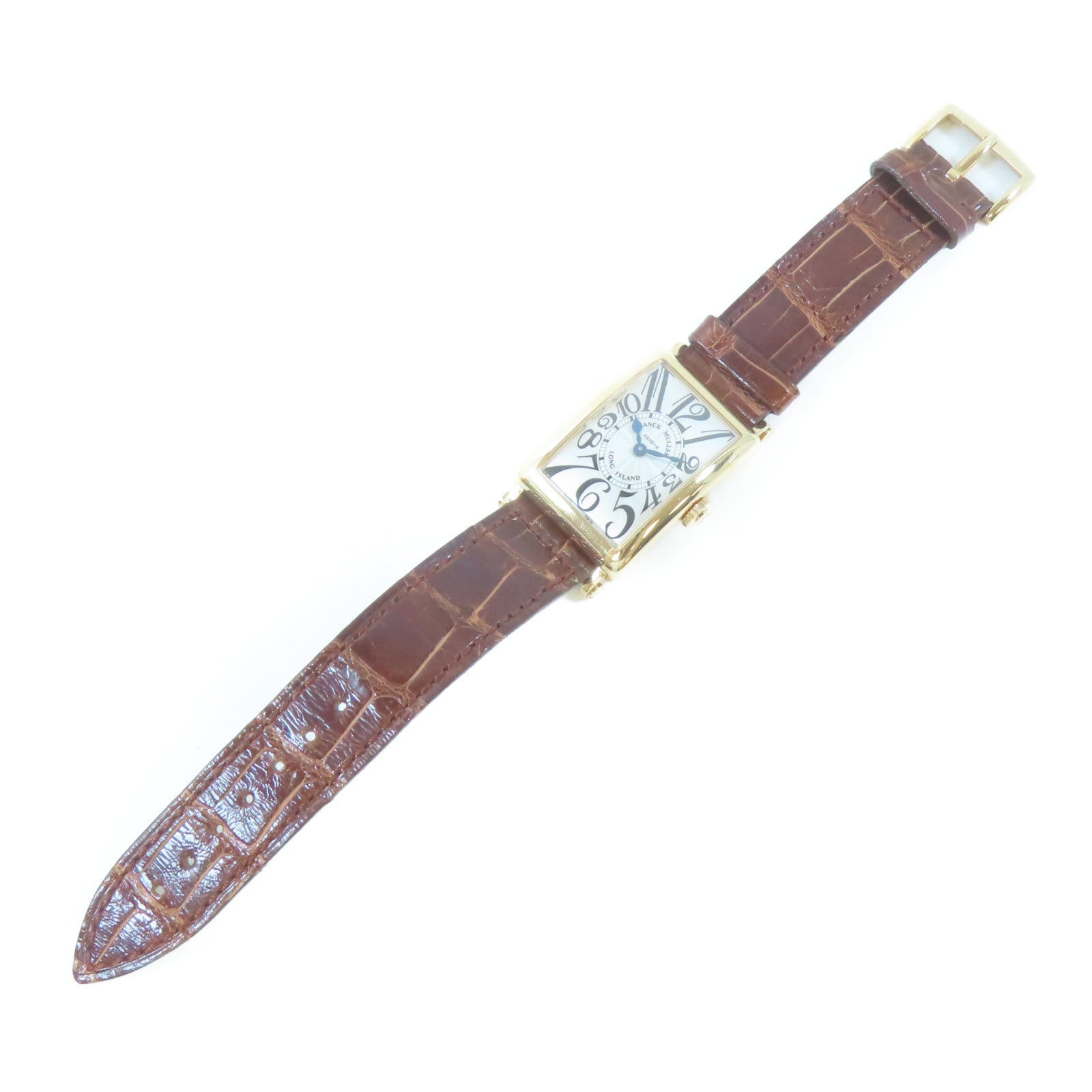 FRANCK MULLER Long Island 18K黃金手錶石英機芯白色