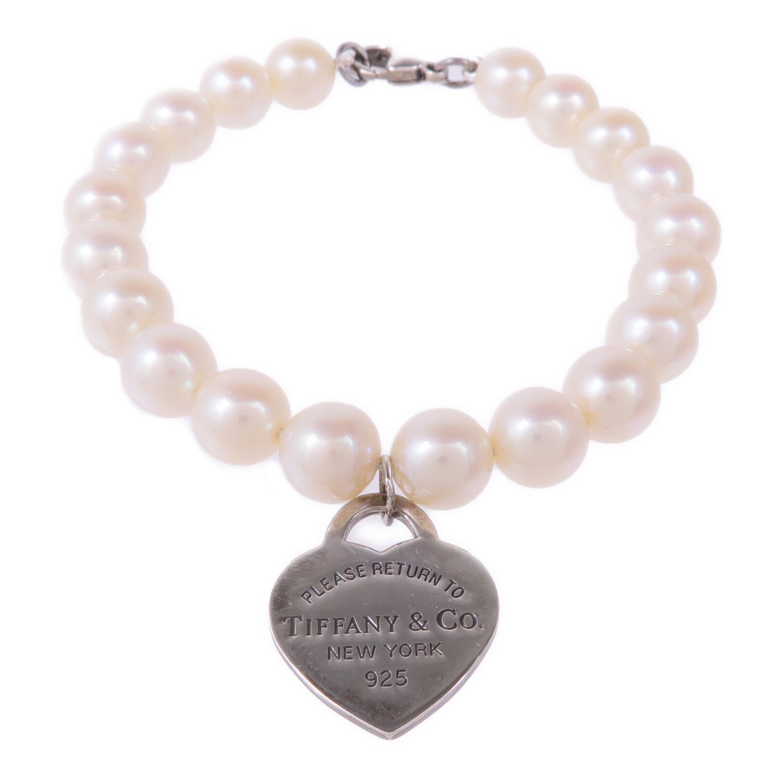 TIFFANY＆CO 925純銀Pearl Bracelet珍珠手鏈