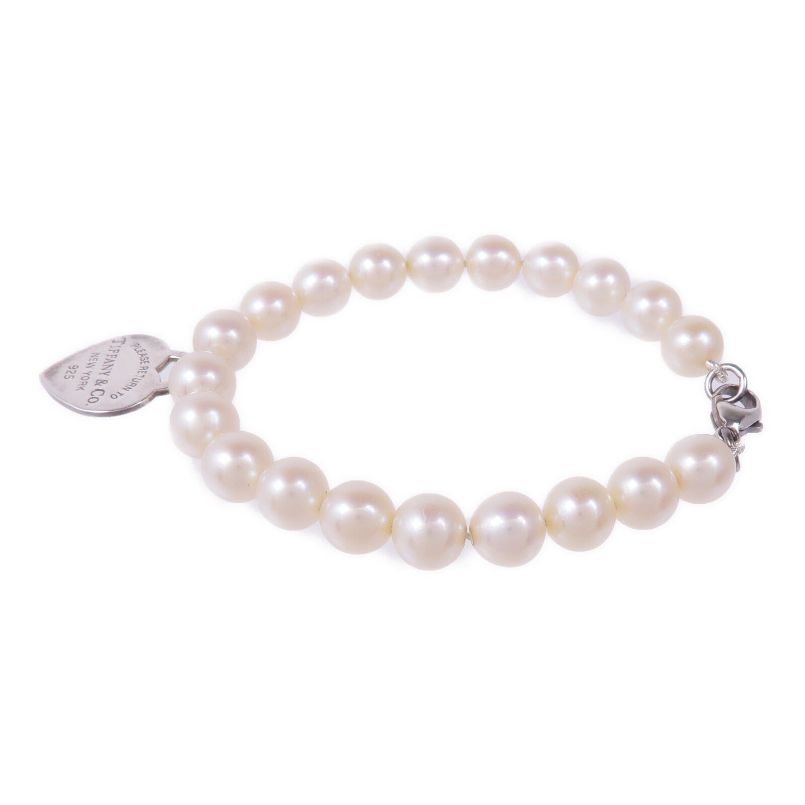 TIFFANY＆CO 925純銀Pearl Bracelet珍珠手鏈