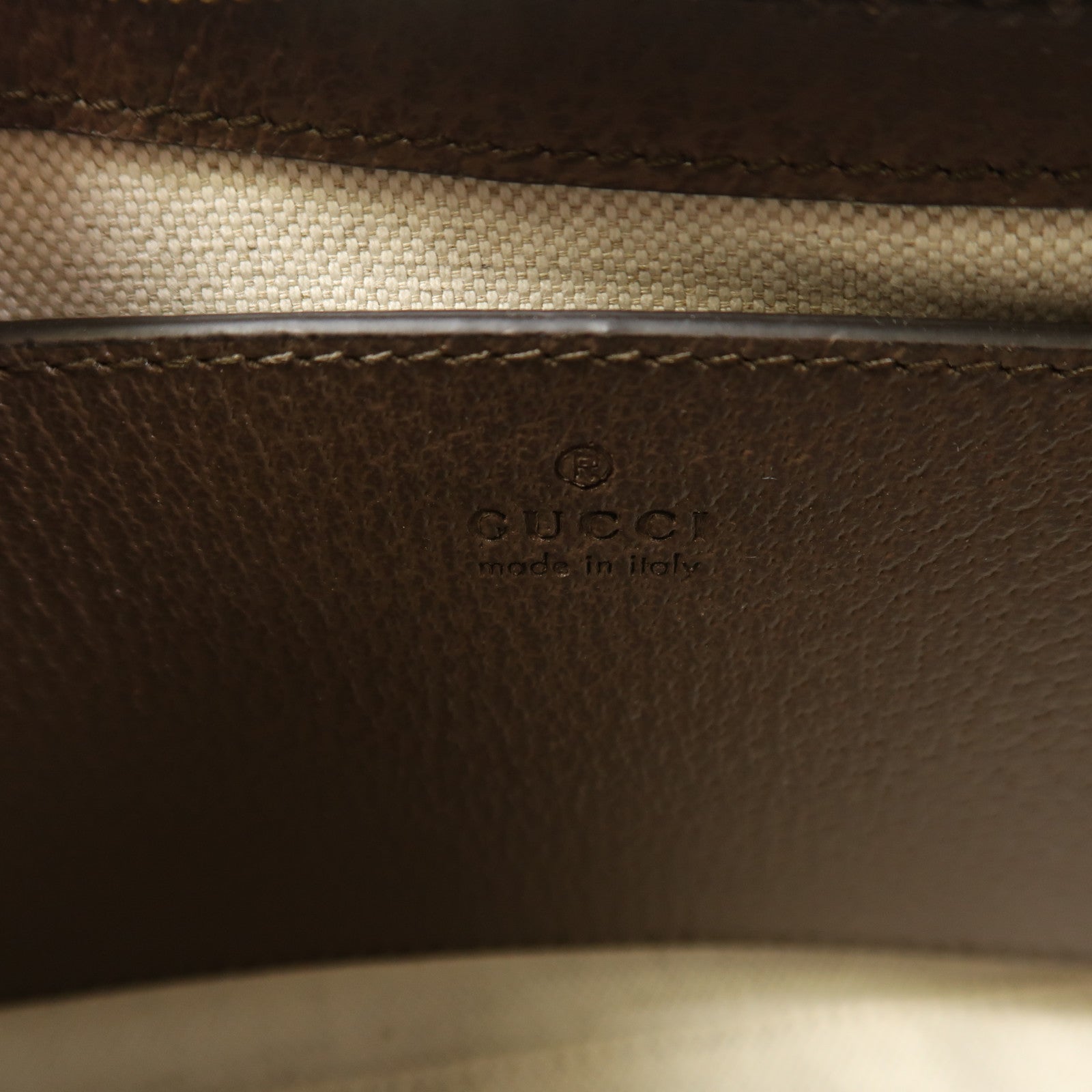 GUCCI GG GHW Ophidia Small 2 Way Shoulder Bag 735132 Coated Canvas Brown