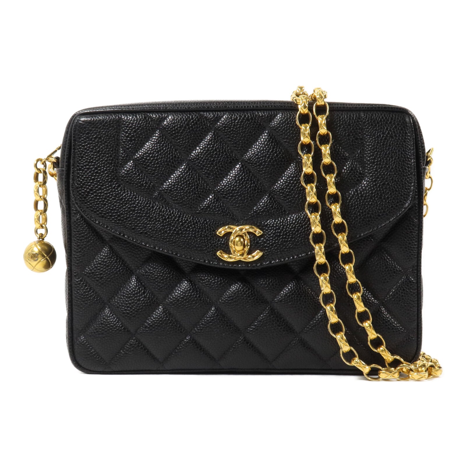 CHANEL 牛皮皮革Vintage Chain Shoulder鏈帶肩背袋