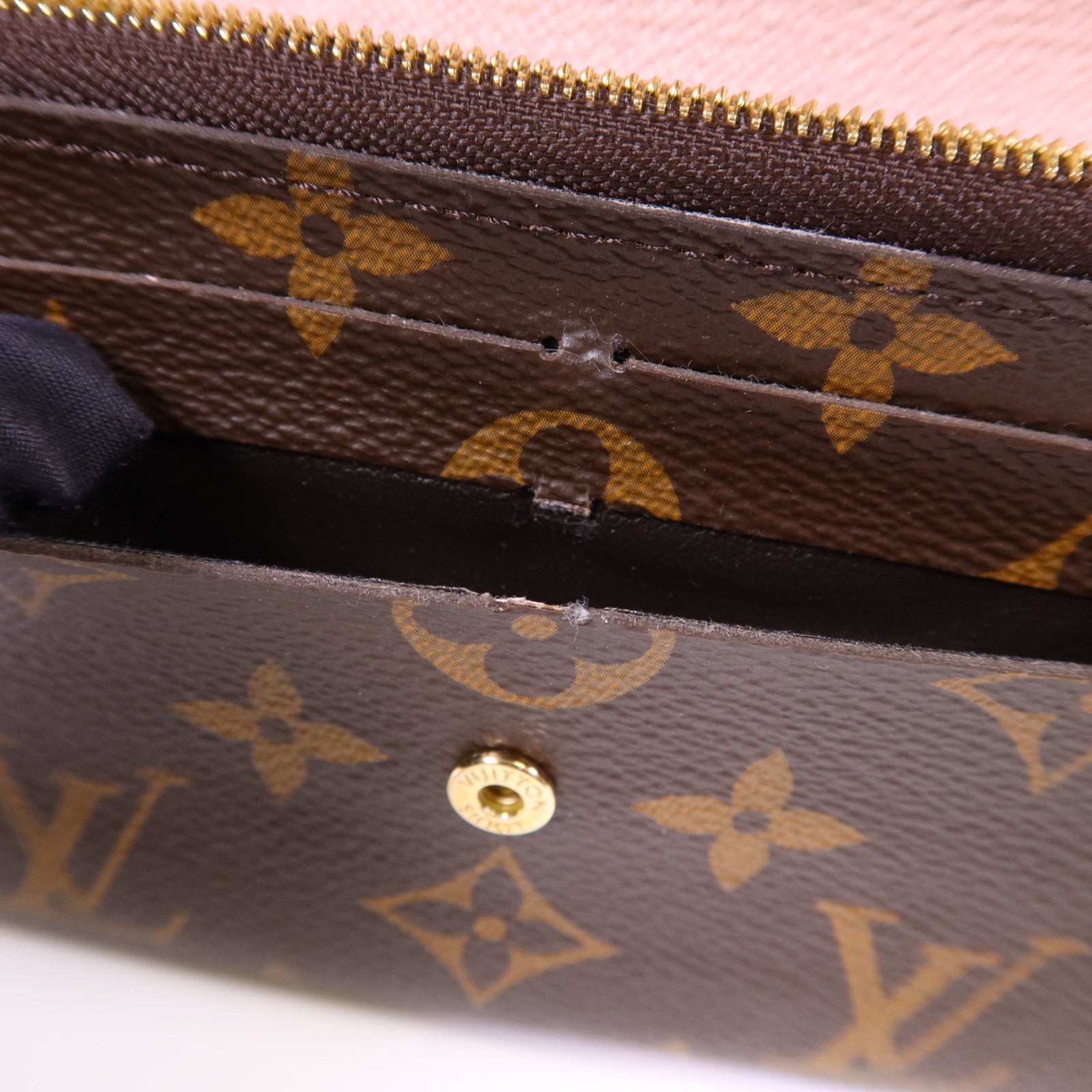 LOUIS VUITTON Monogram Emilie金扣長錢包