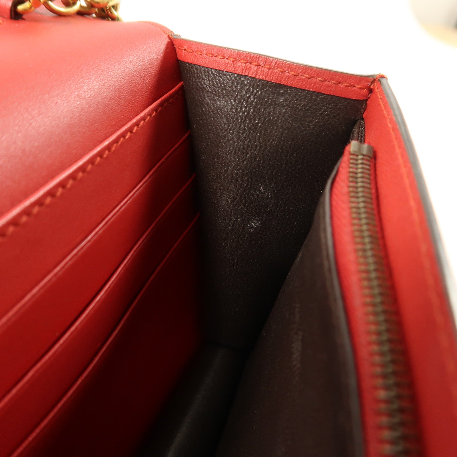 GUCCI 蛇皮皮革Queen Margaret GG金扣鏈帶肩背袋