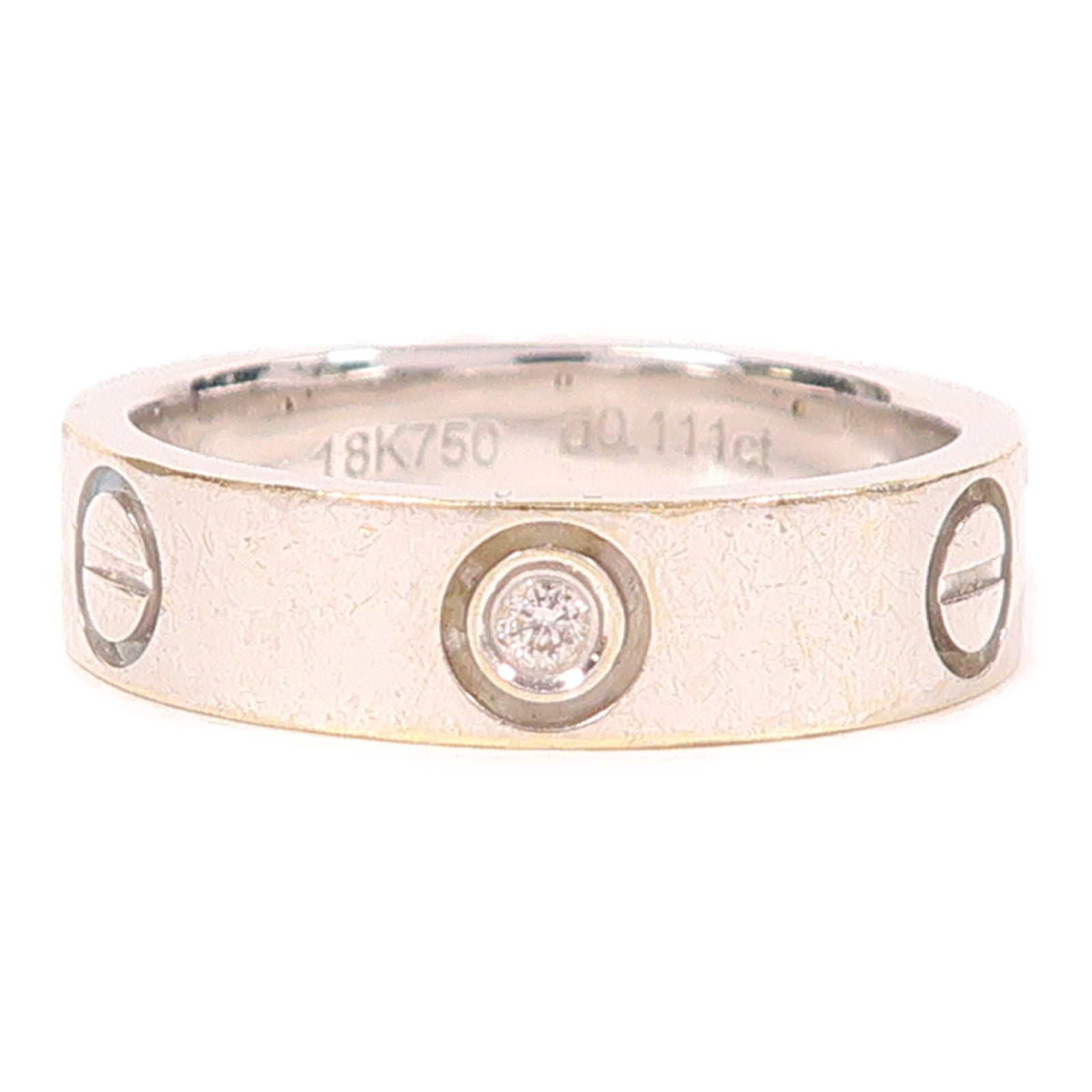 JEWELRY 18K白金Diamond Ring0.111ct鑽石戒指US#7.5